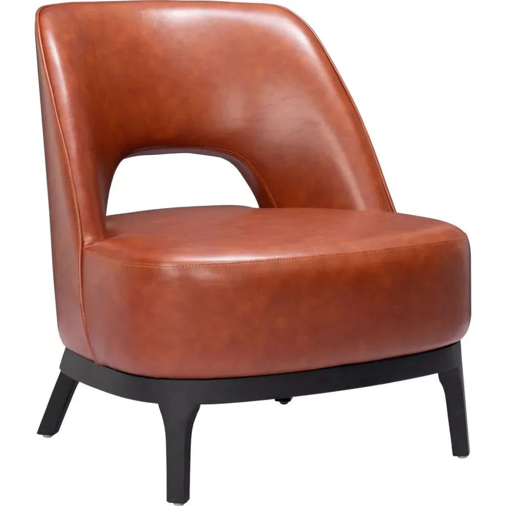 Mistley Steel & Wood Brown Accent Chair