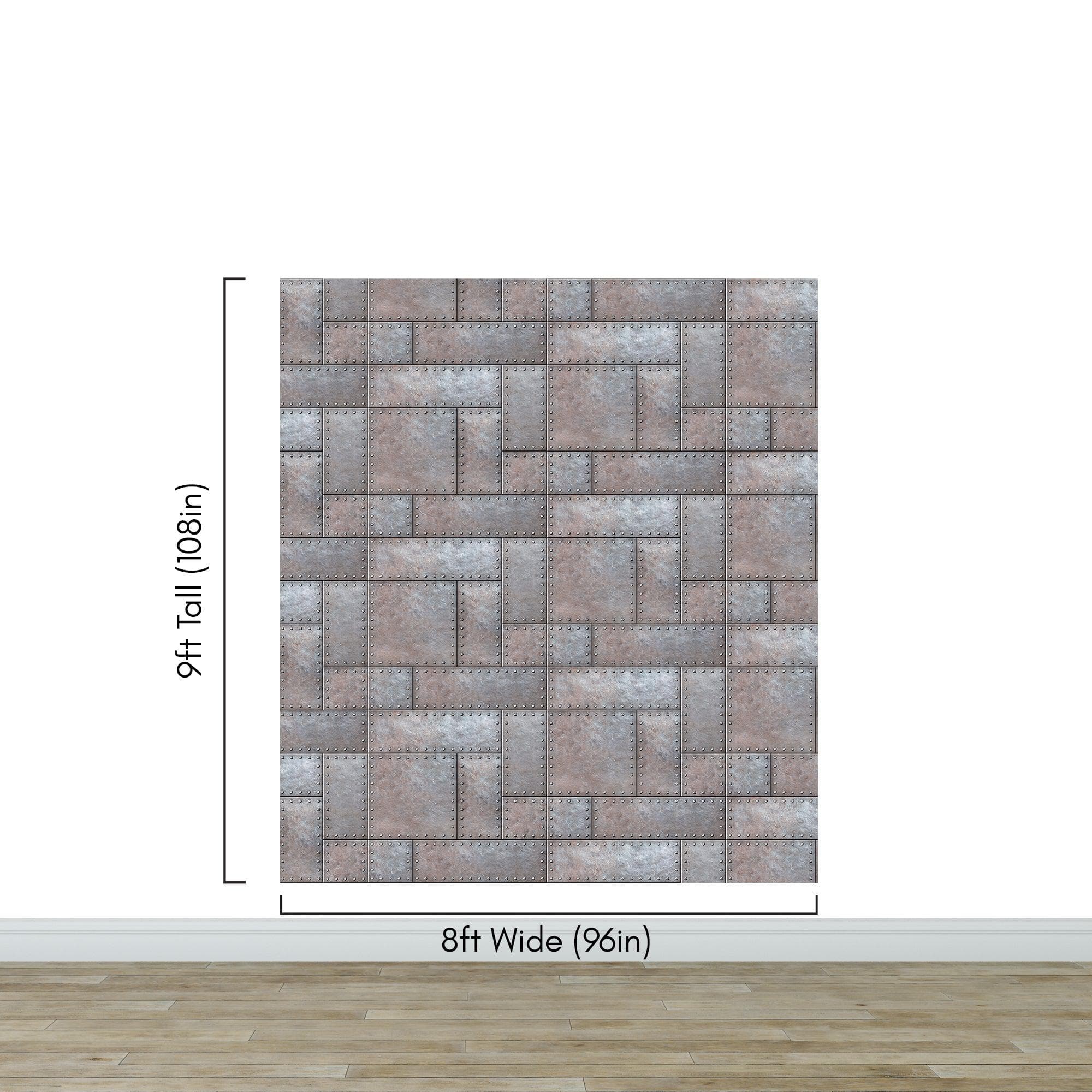 Modern Urban Wallpaper Decor. Metal Steel 3D Wall Mural. #6740