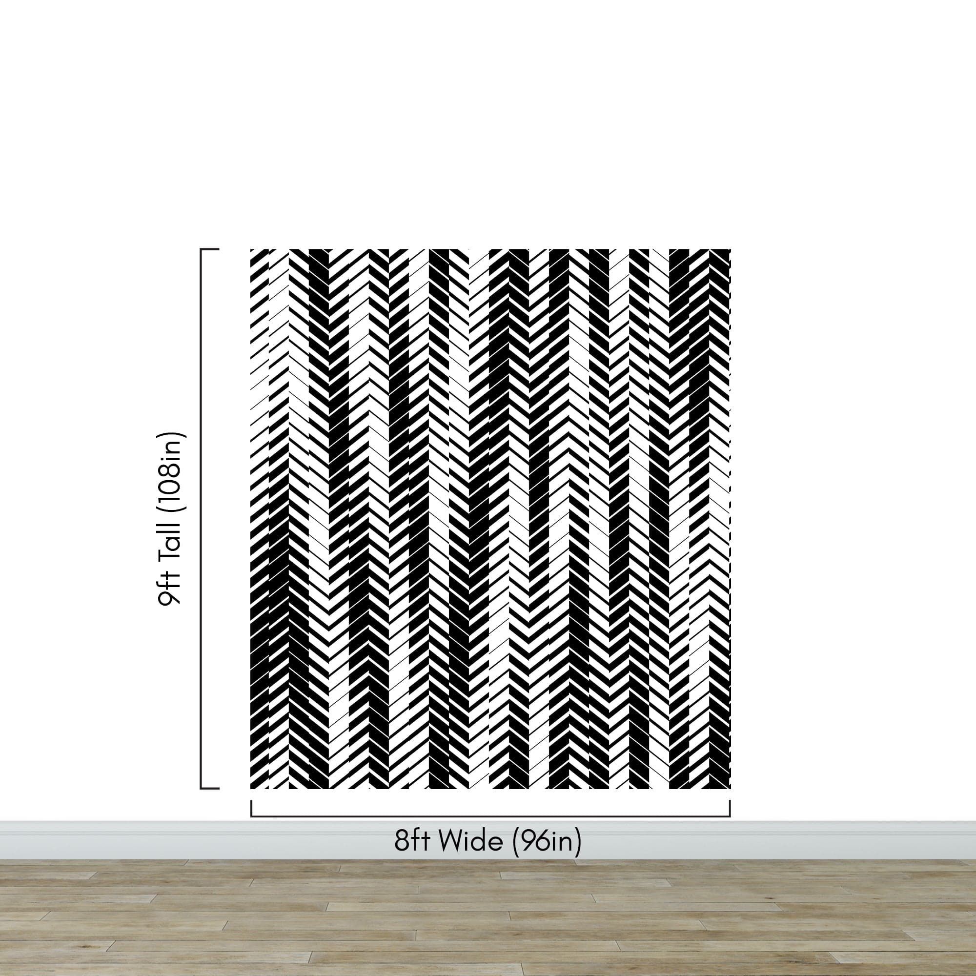 Black and White Minimal Retro Stripes Pattern Wallpaper. #7033