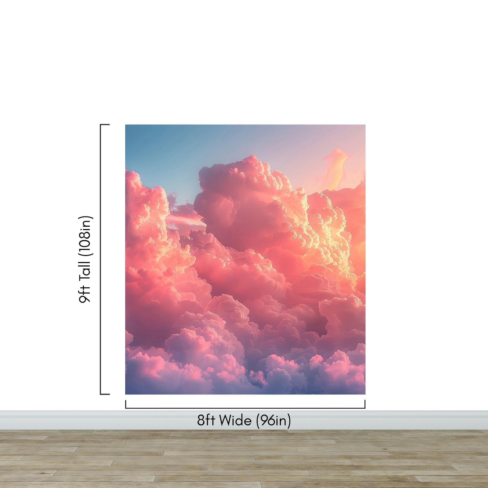 Pink Clouds Wallpaper Mural. #6983