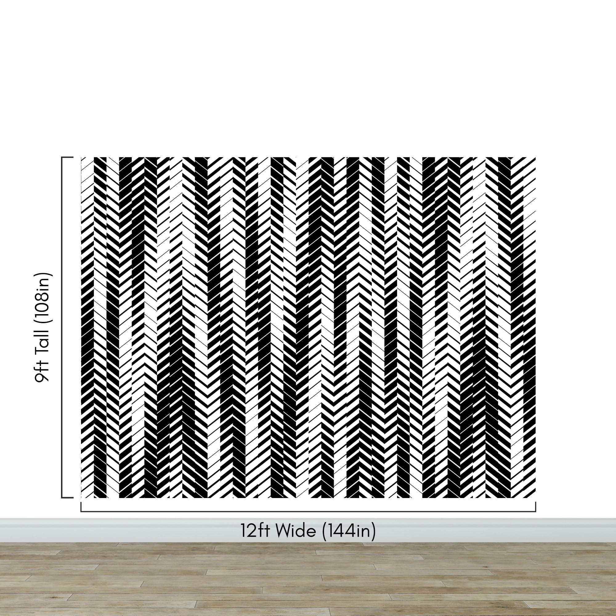 Black and White Minimal Retro Stripes Pattern Wallpaper. #7033
