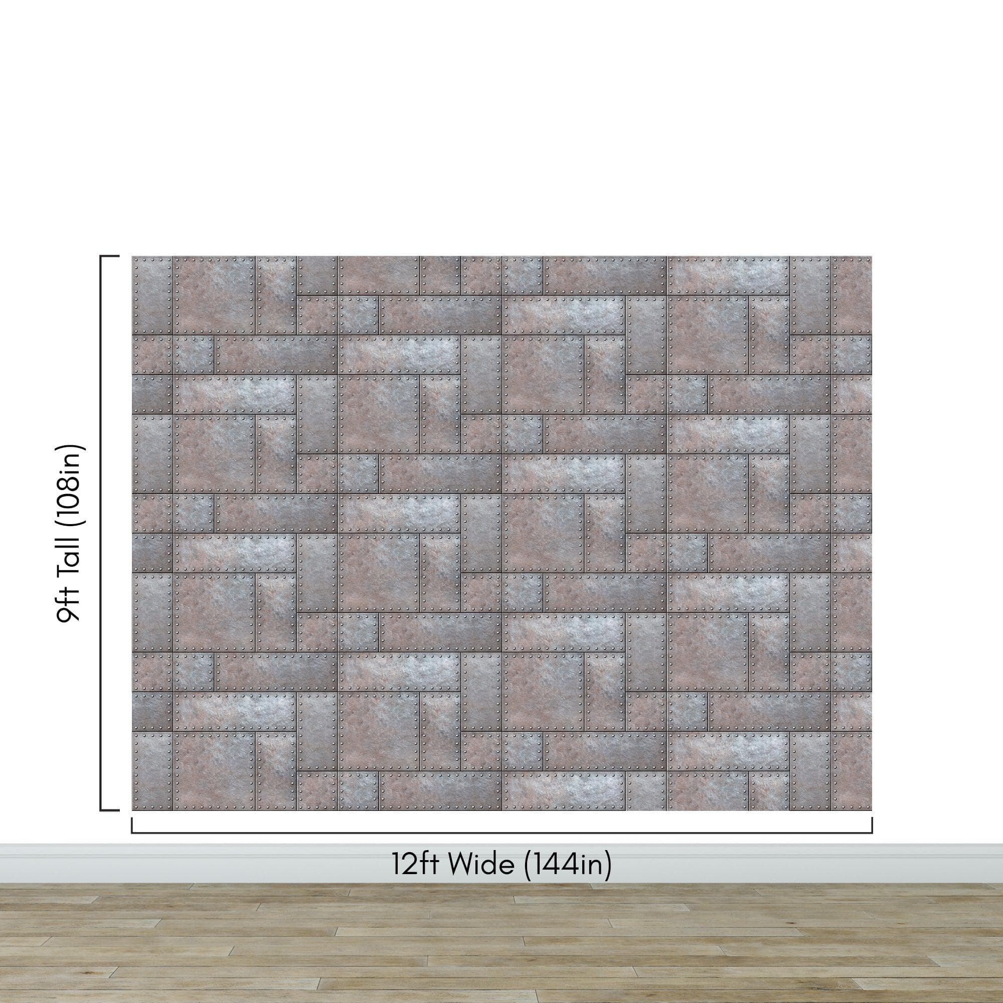 Modern Urban Wallpaper Decor. Metal Steel 3D Wall Mural. #6740