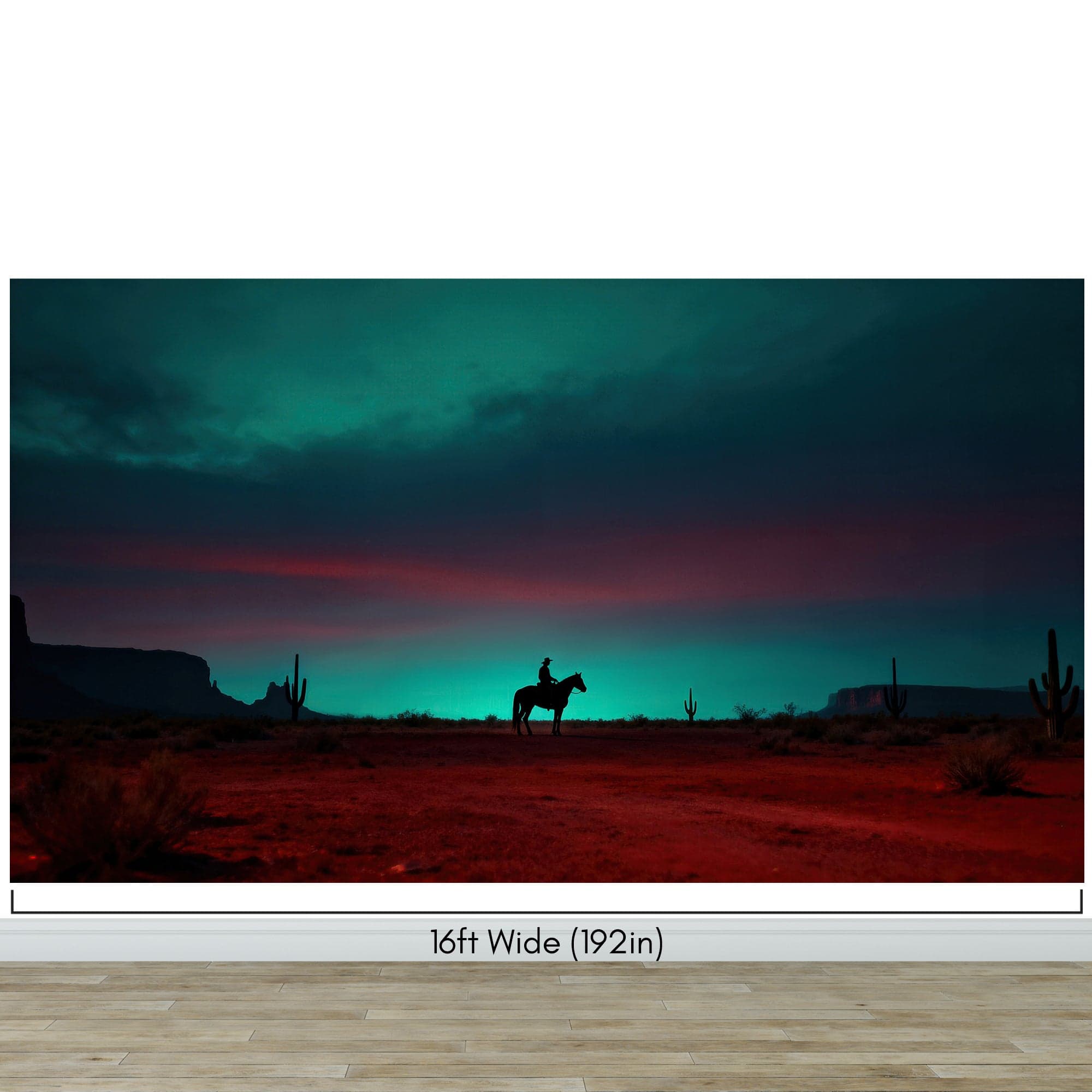 Cowboy on Horse Western Theme Wall Mural. #7068