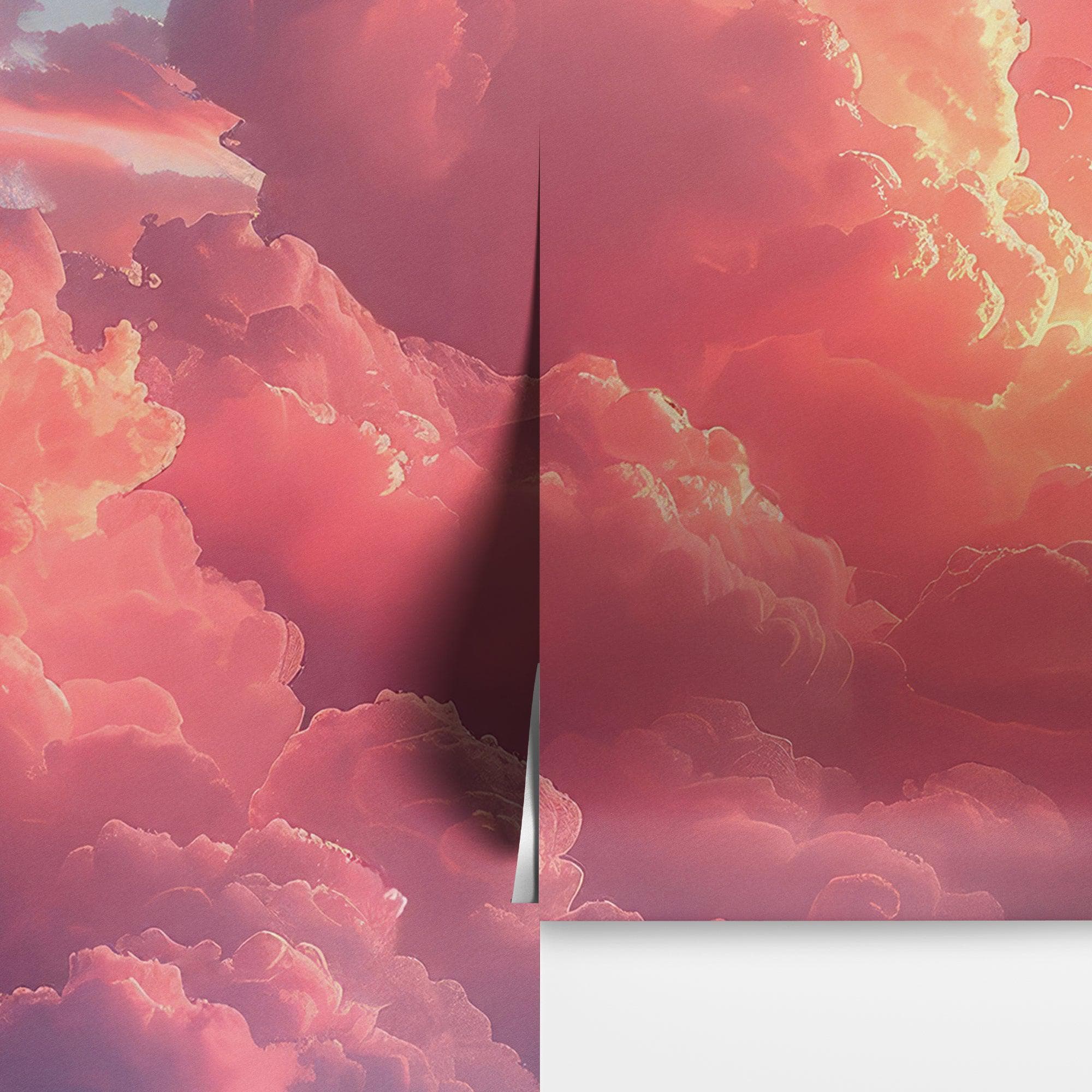 Pink Clouds Wallpaper Mural. #6983