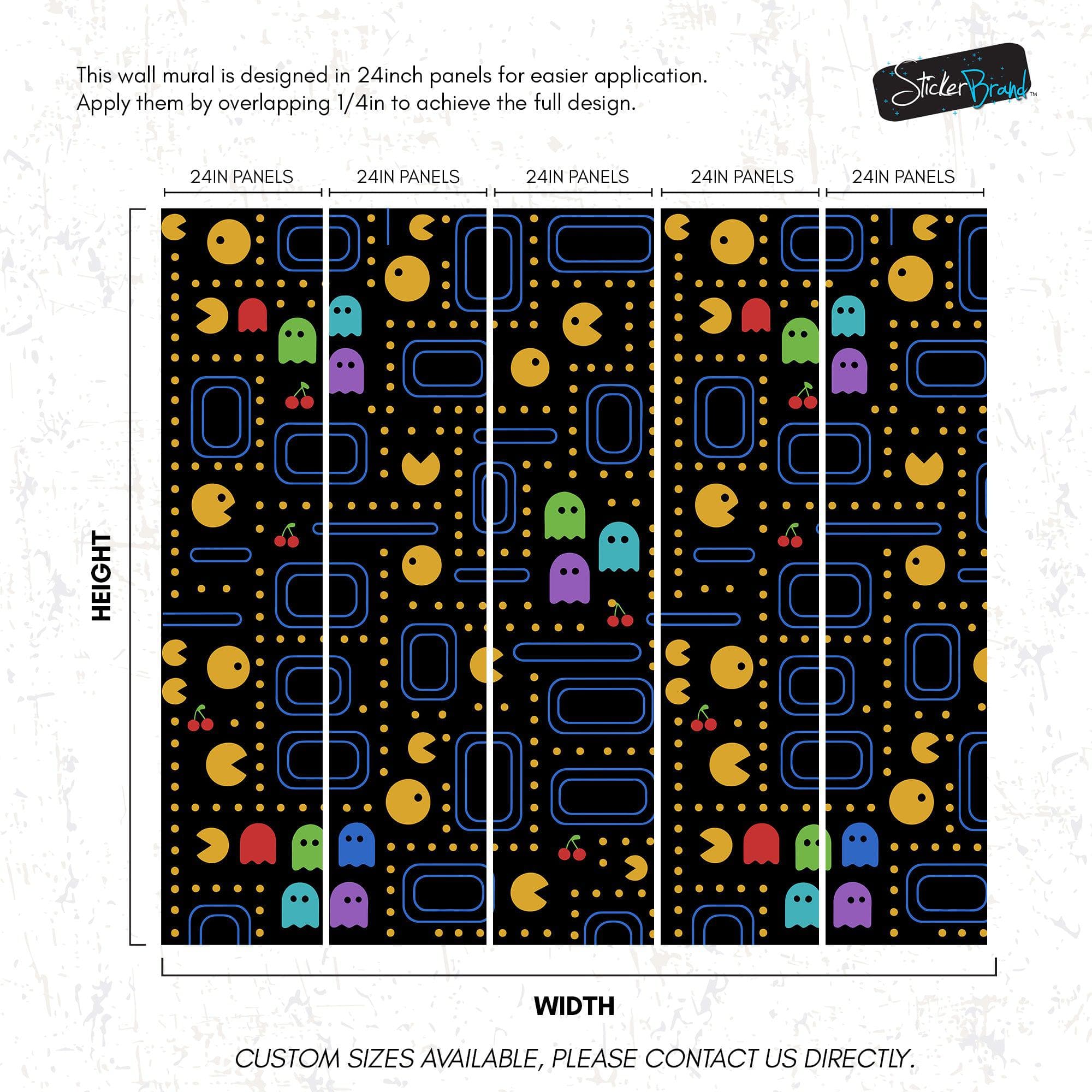 Pacman Wallpaper Mural. #7004