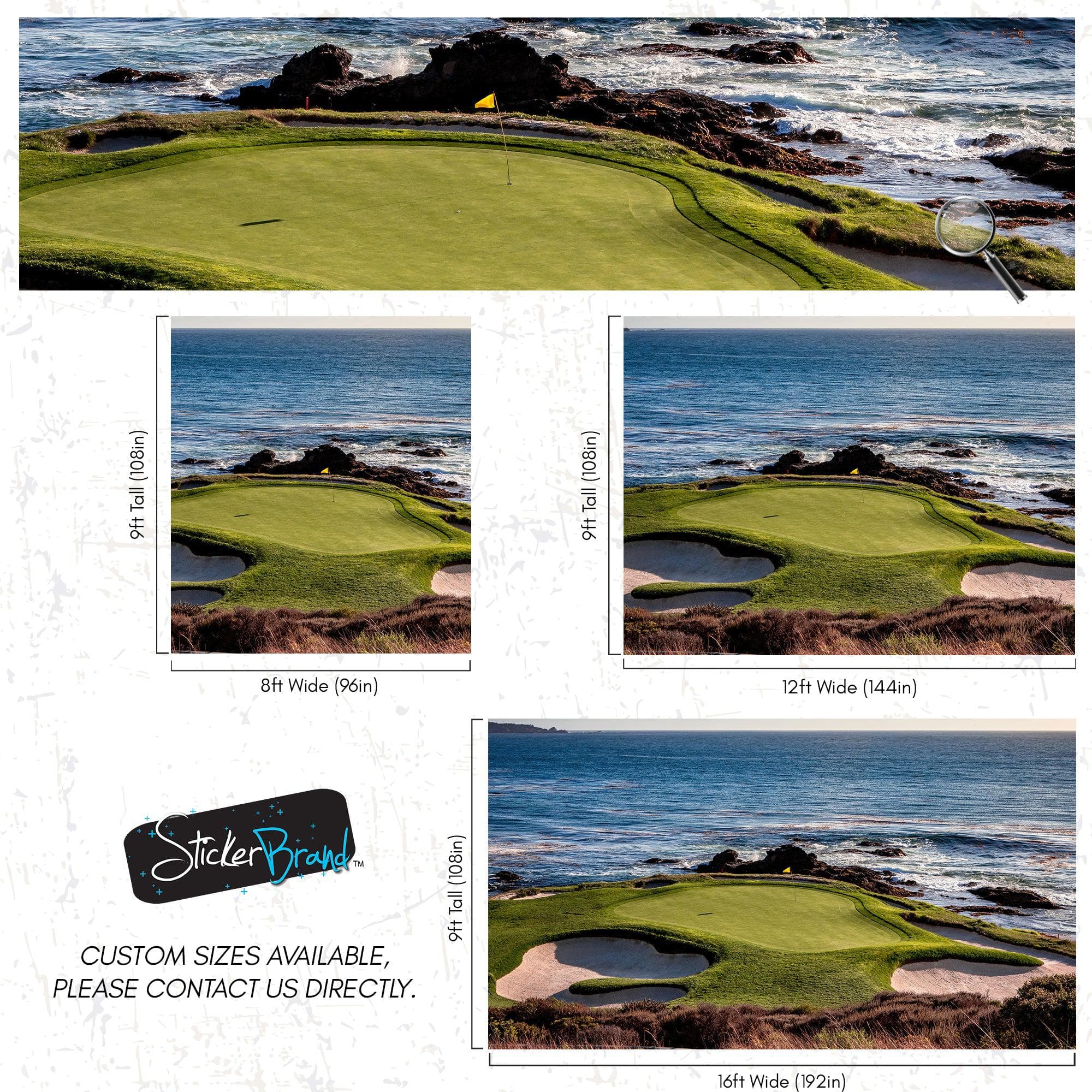 Pebble Beach Golf Course Wallpaper Mural. #6977