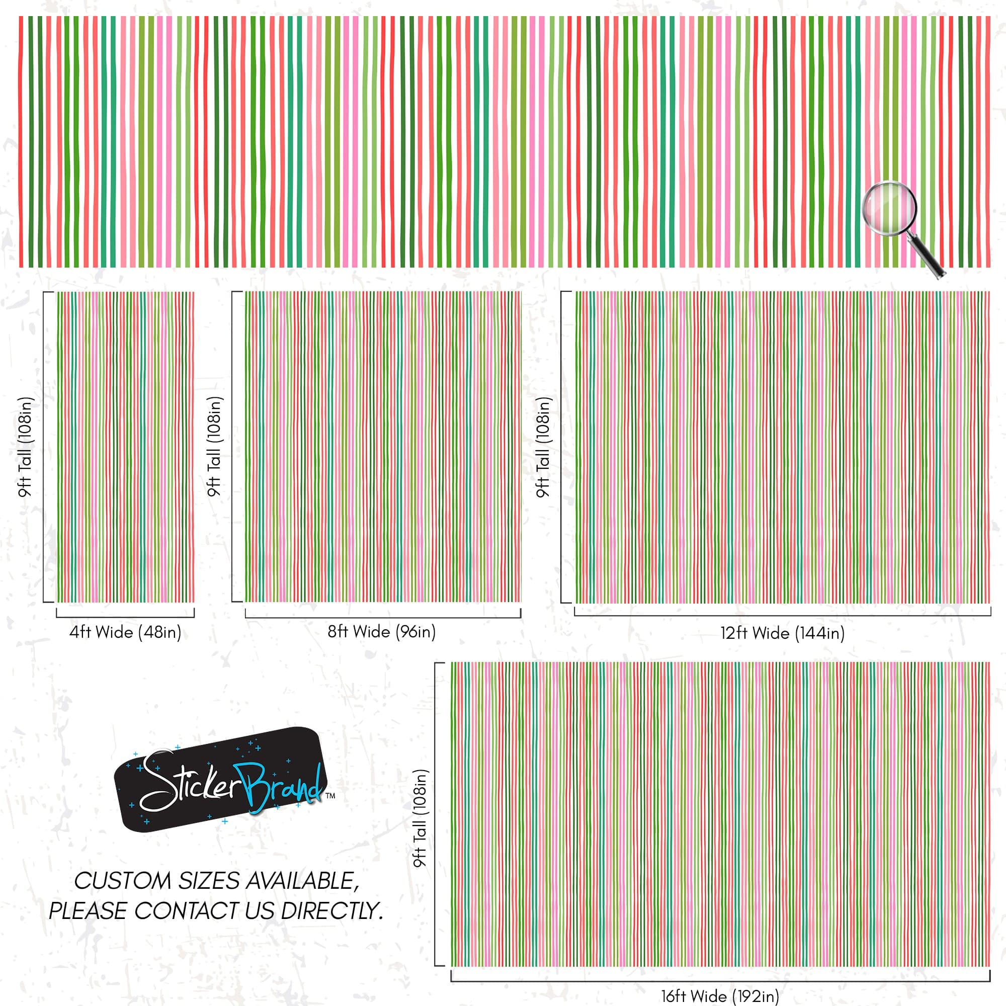 Color Vertical Stripes Pattern Wallpaper Mural. #7034