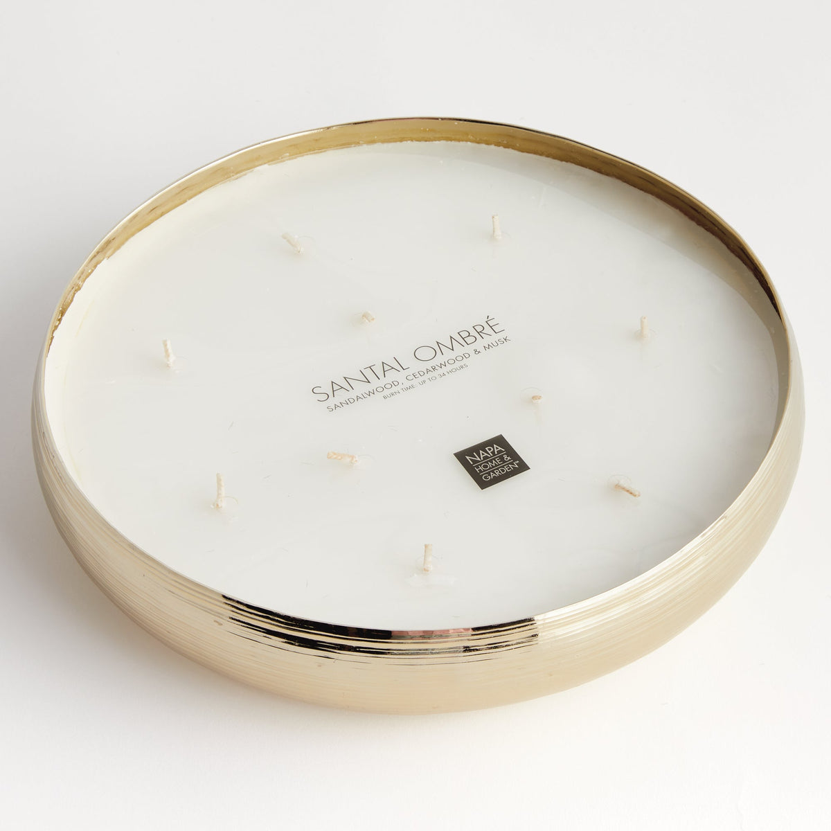 10 WICK GOLD CANDLE TRAY