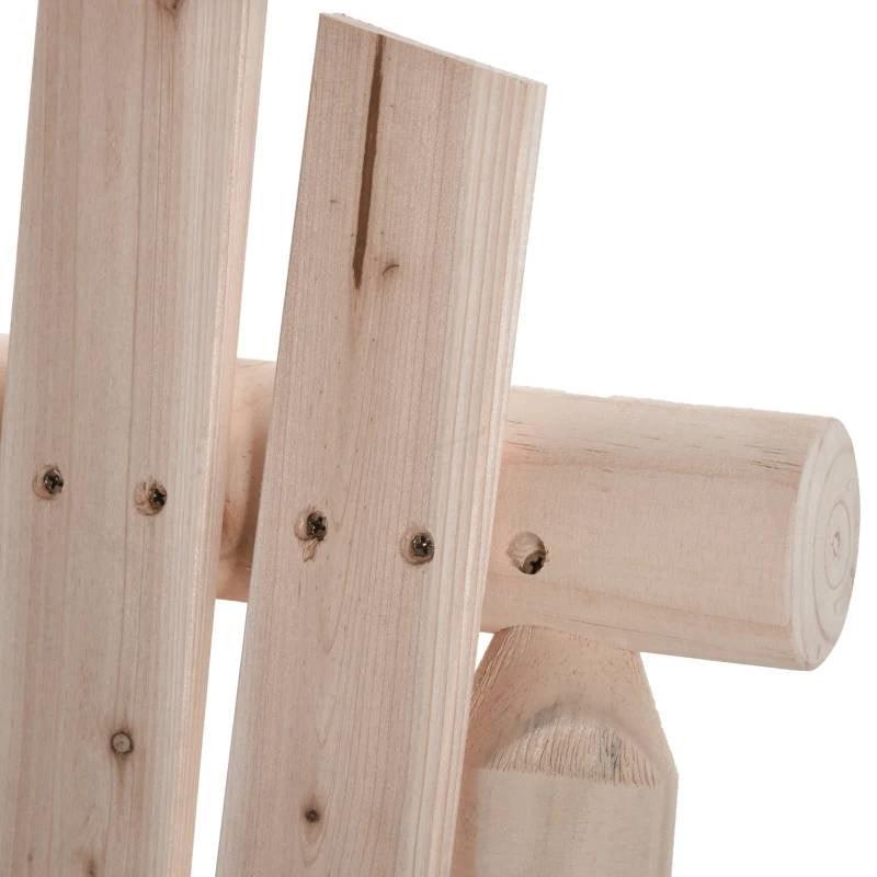 Adirondack Patio 2 Chair Lounger with Center Coffee Table Natural - PRHOMZ