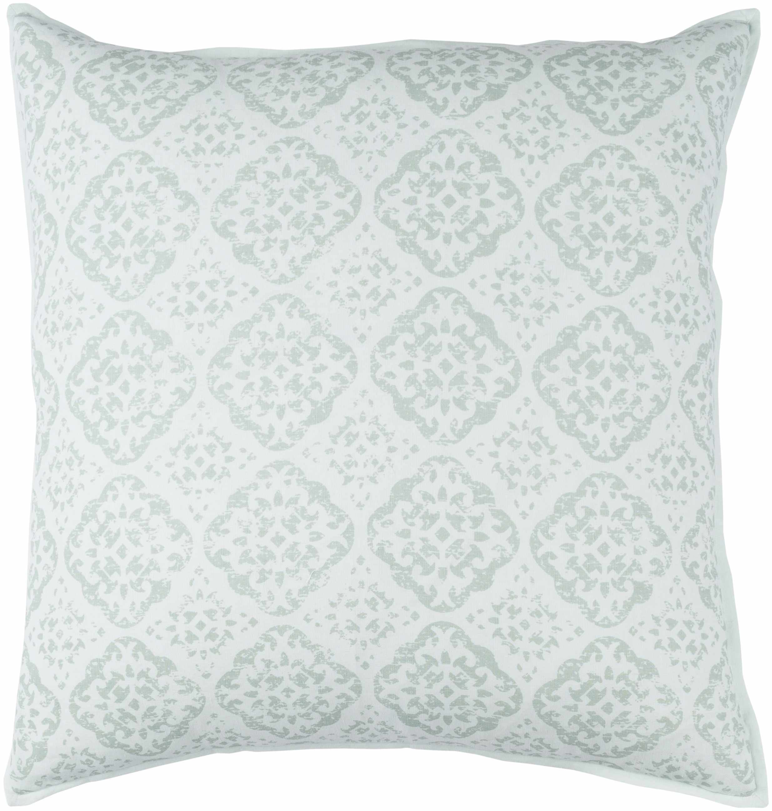 Nanticoke Light Sage Floral Diamond Pattern Throw Pillow - Clearance-1