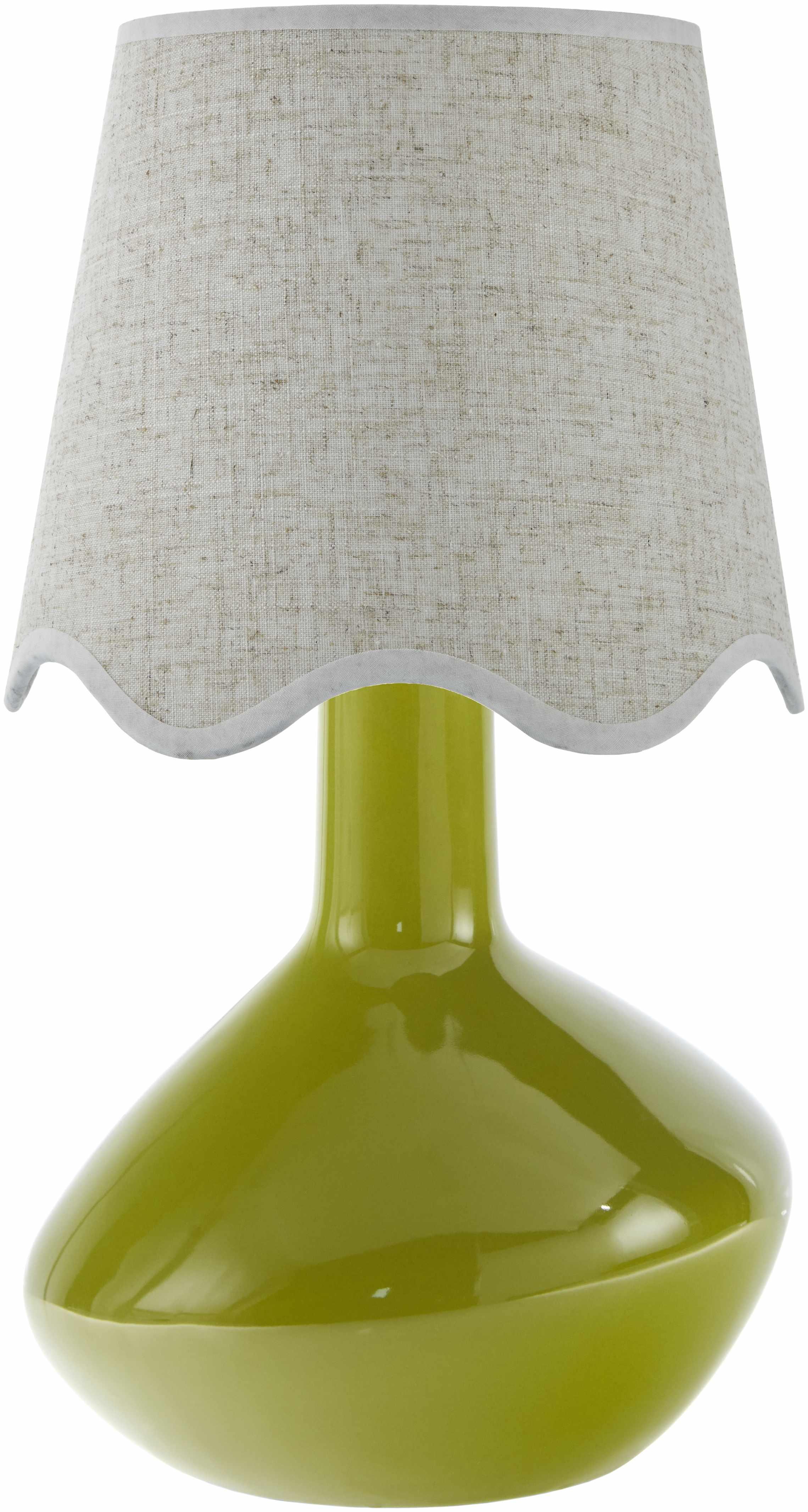 Neuenhagen Olive & Wheat Ceramic Table Lamp - PRHOMZ