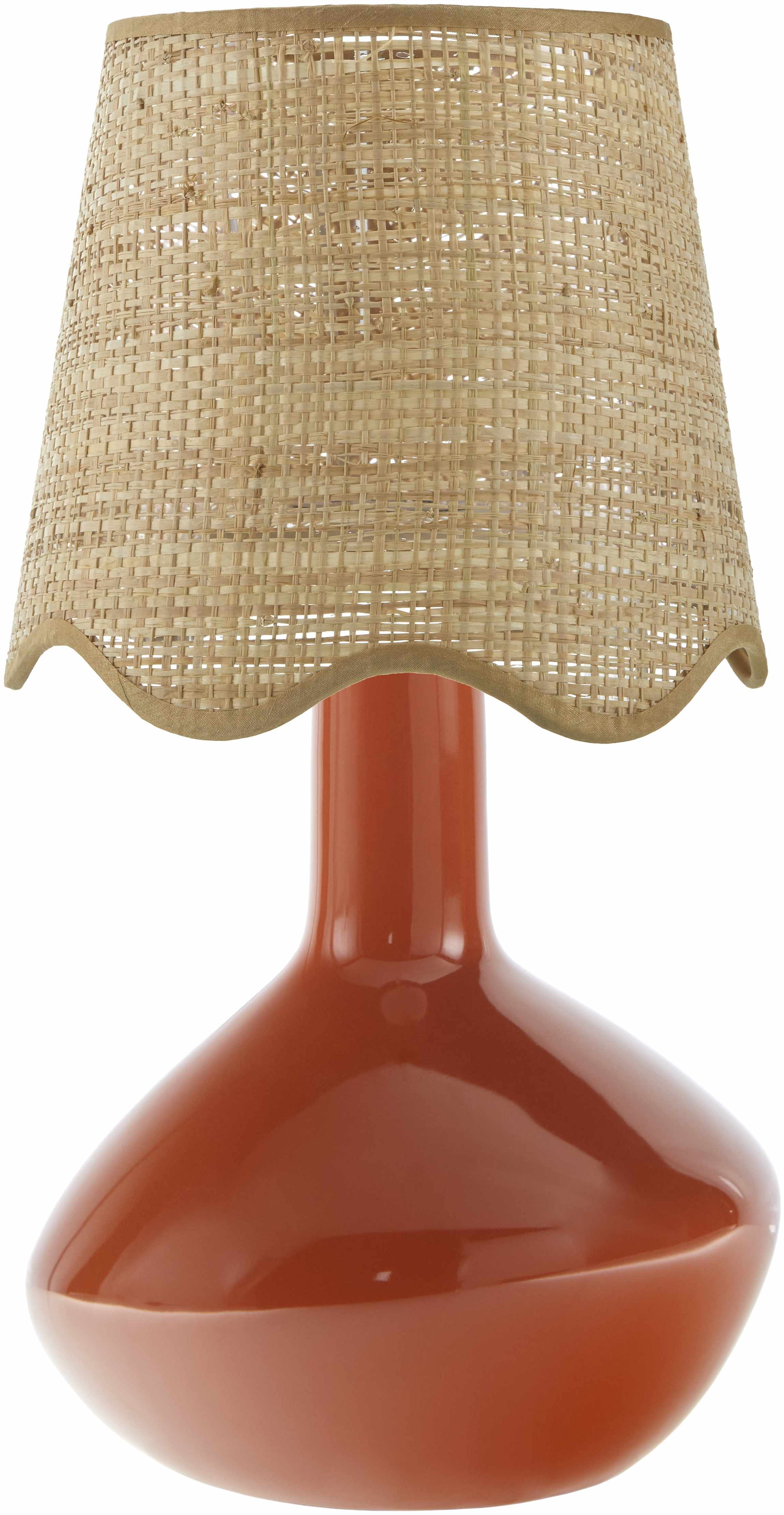 Neuenhagen Red Rattan Ceramic Table Lamp-0