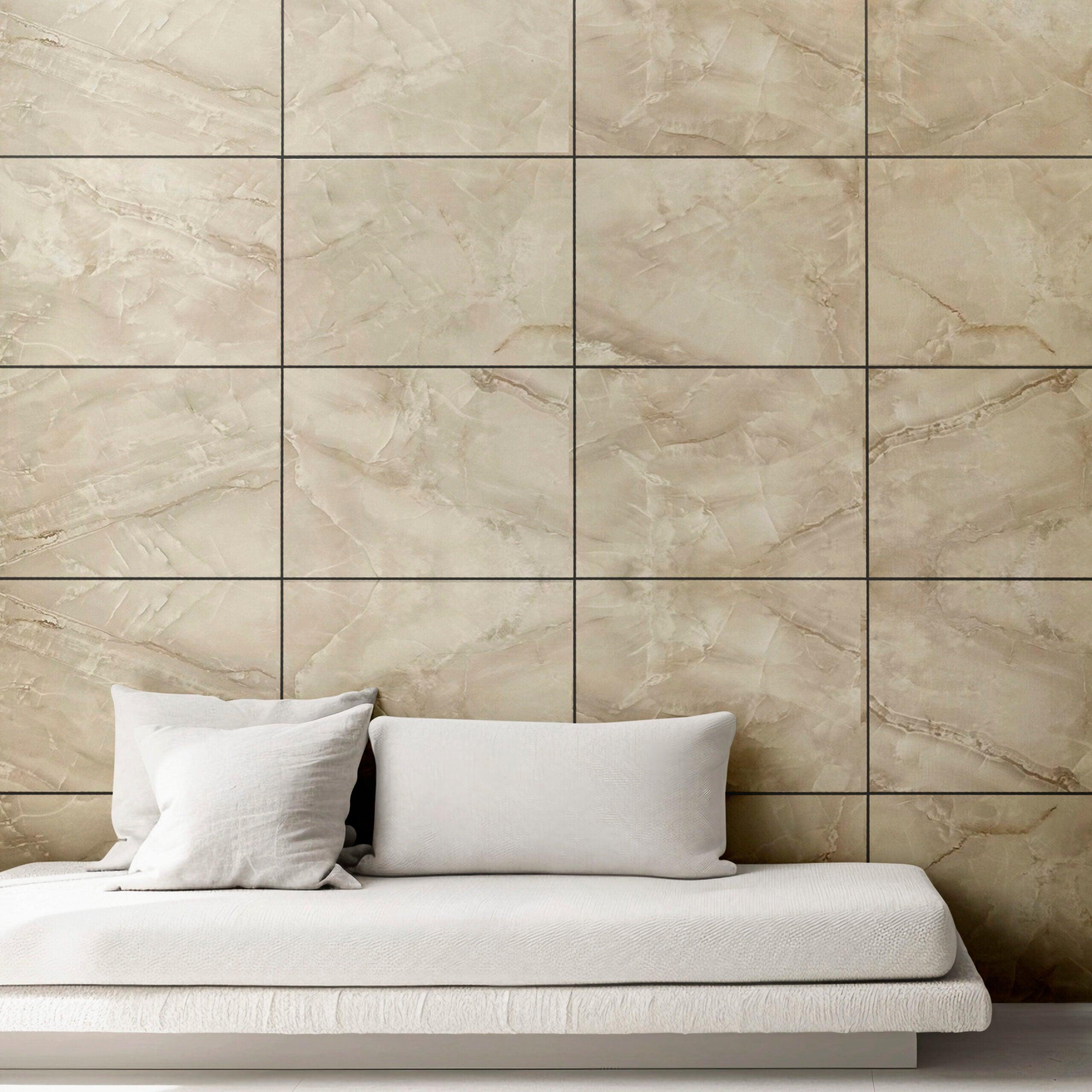 Abstract Beige Marble Stone Imitation Decorative Panels - PRHOMZ