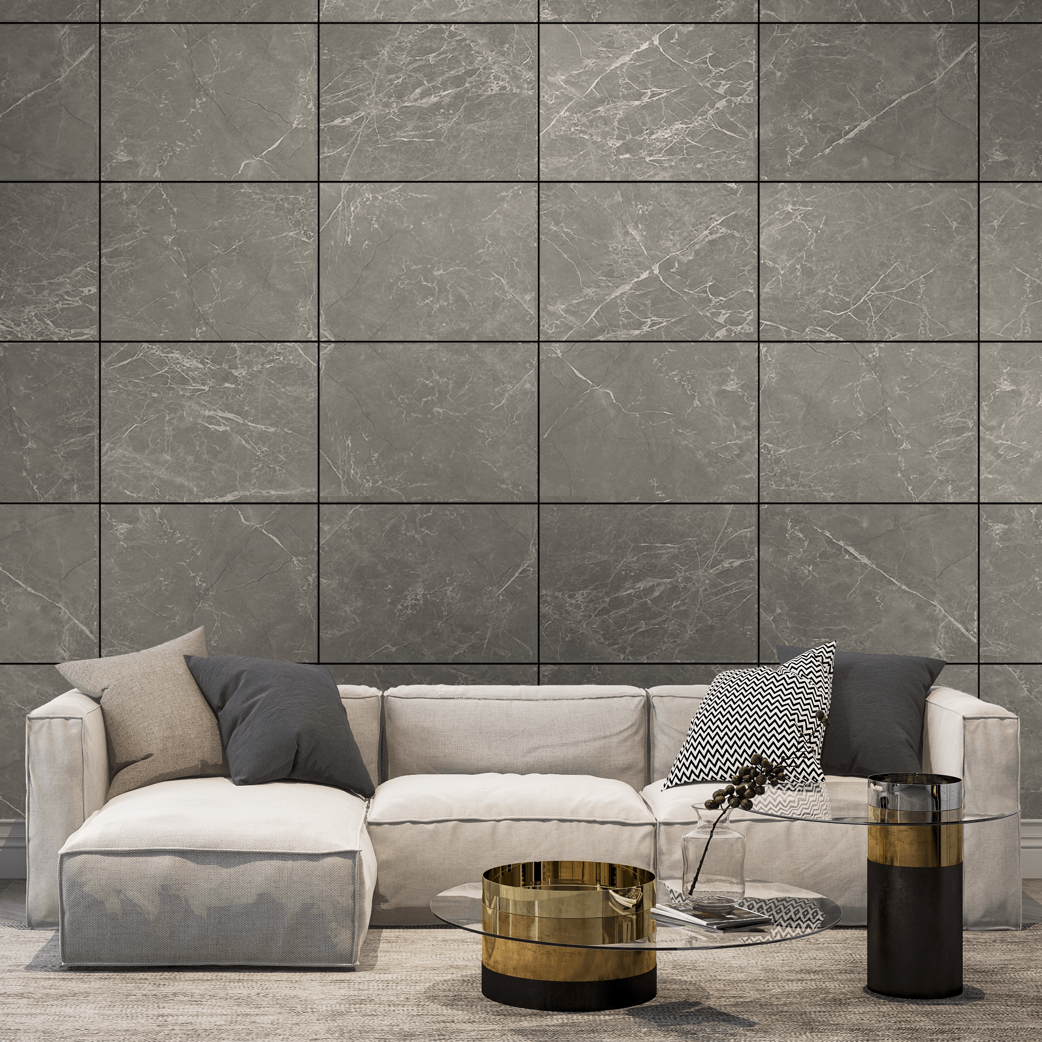 Grey Marble Stone Imitation Decorative Panels - PRHOMZ
