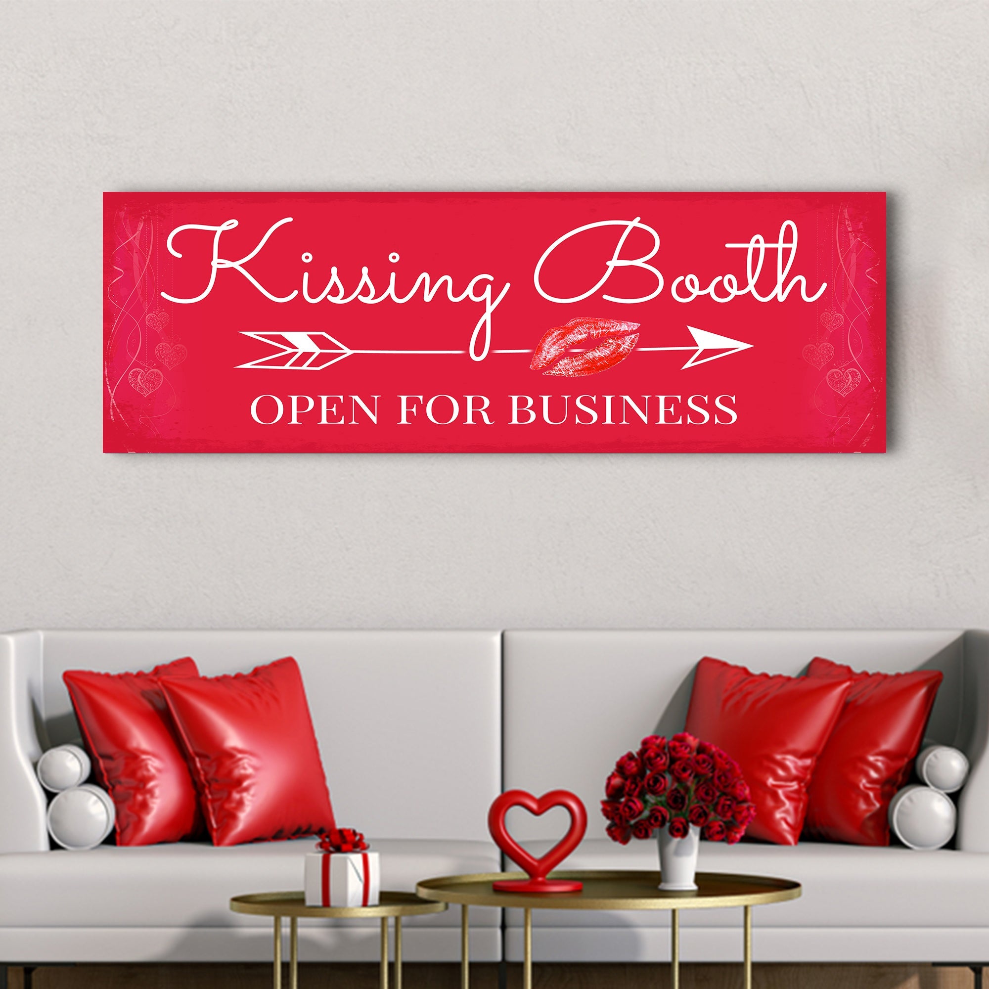 Kissing Booth "Open For Business" Sign