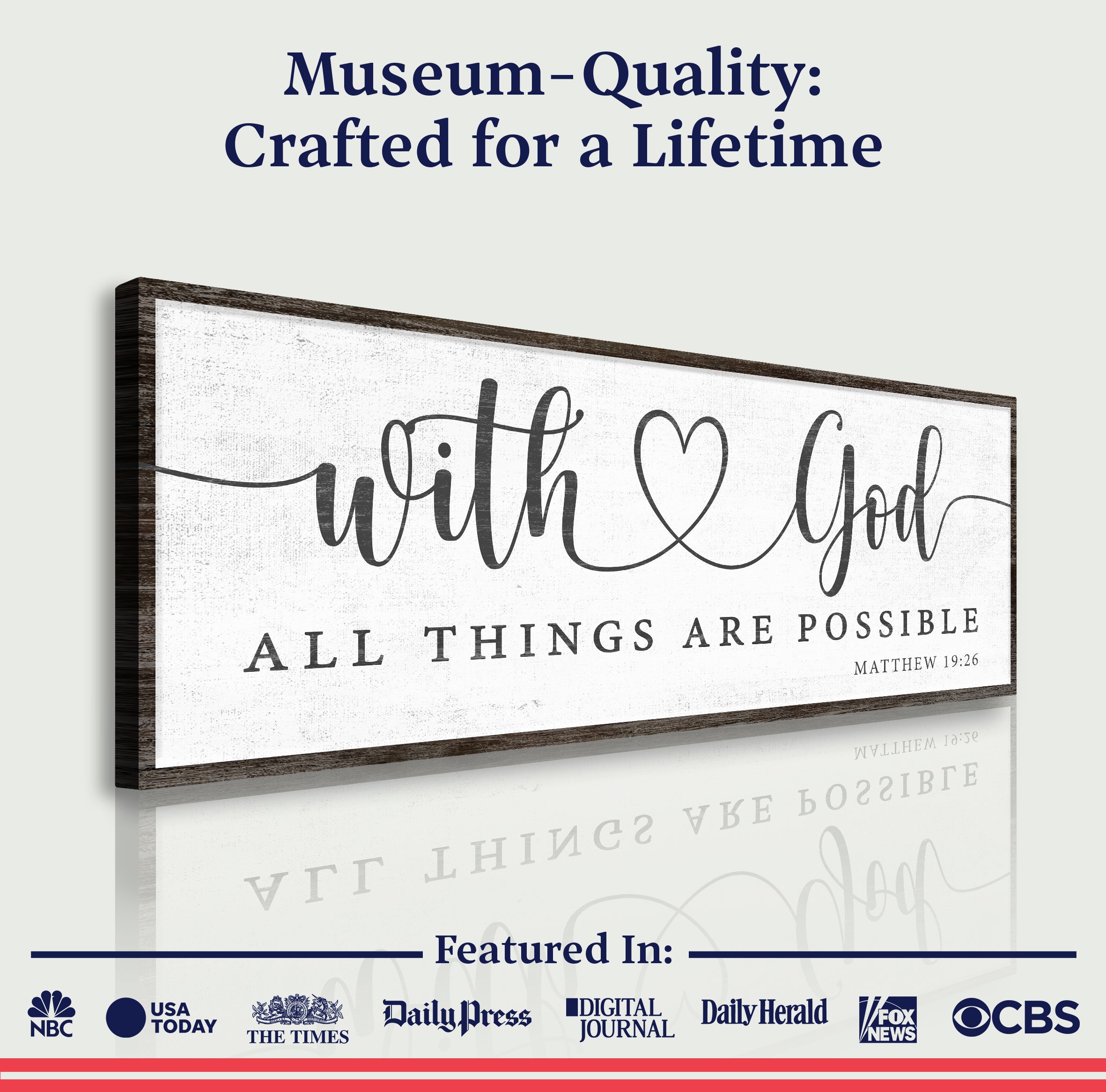 With God All Things Possible Faith Sign IV