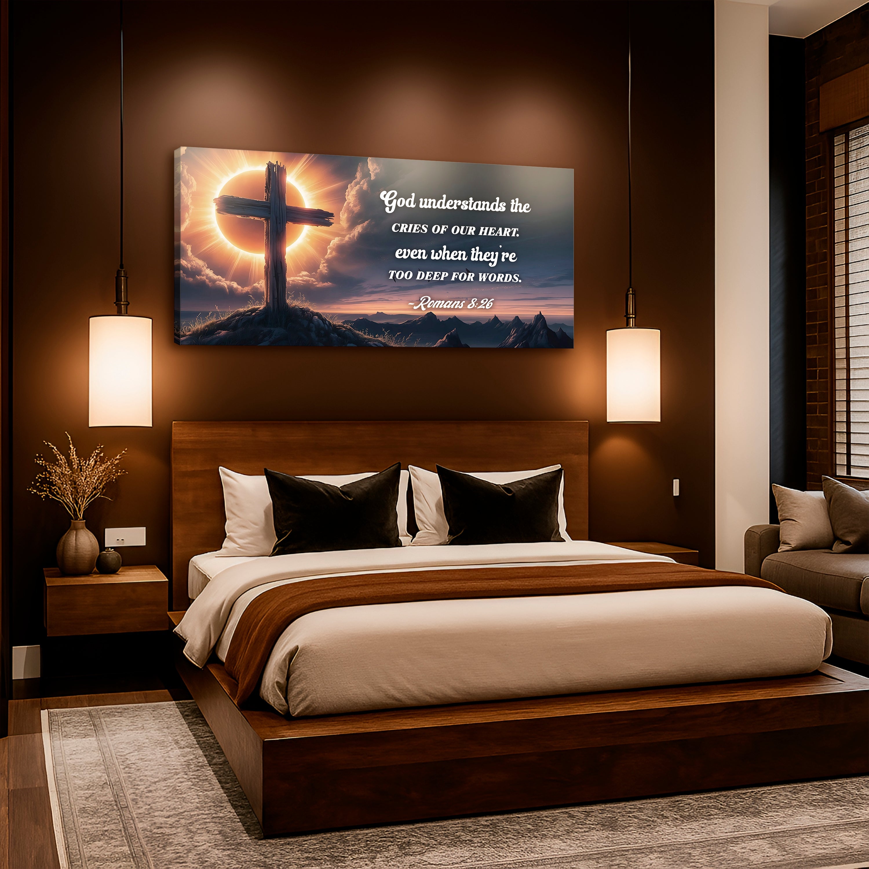 Romans 8:26 - God Understands The Cries Of Our Heart Faith Sign