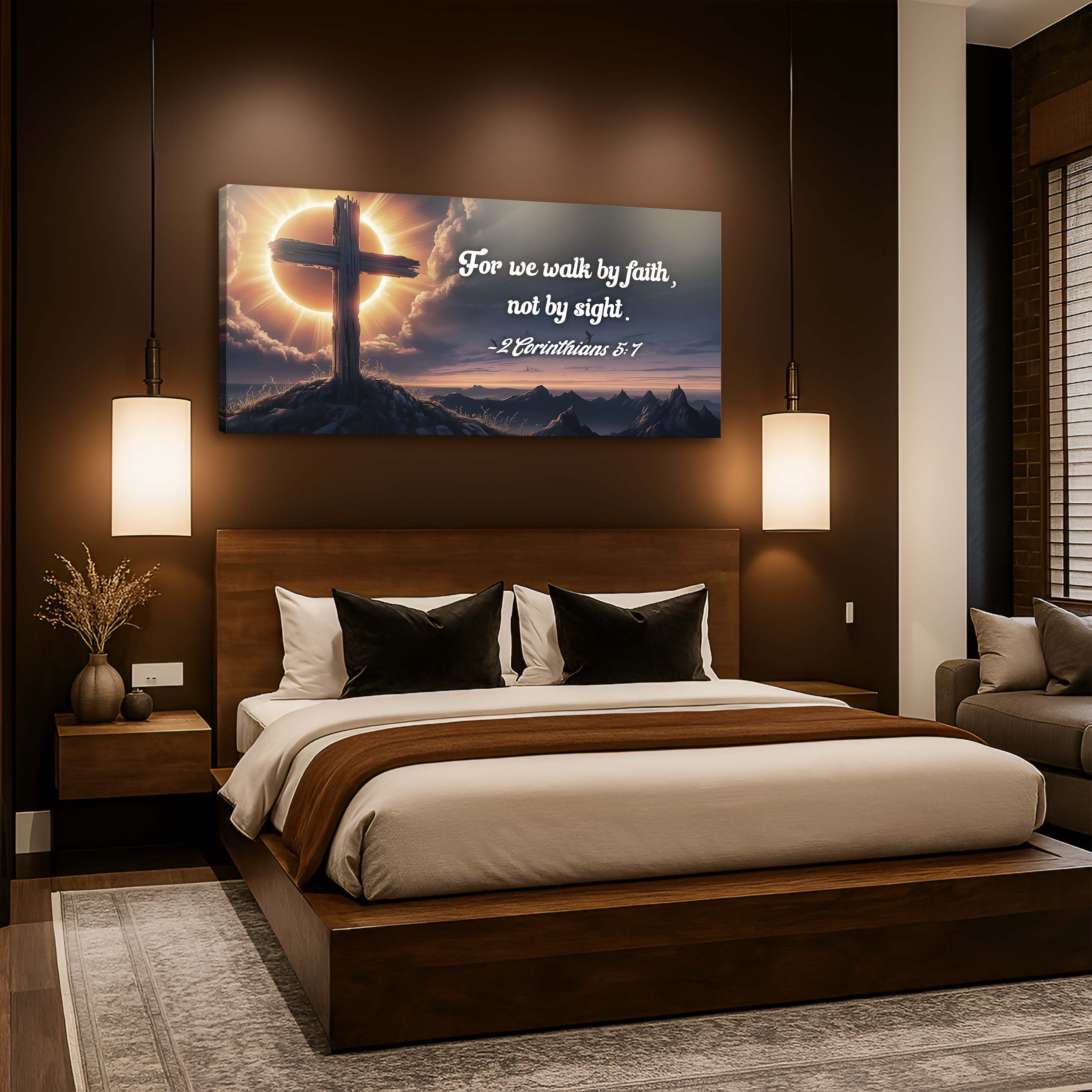 2 Corinthians 5:7 - For We Walk By Faith Not By Sight Faith Sign