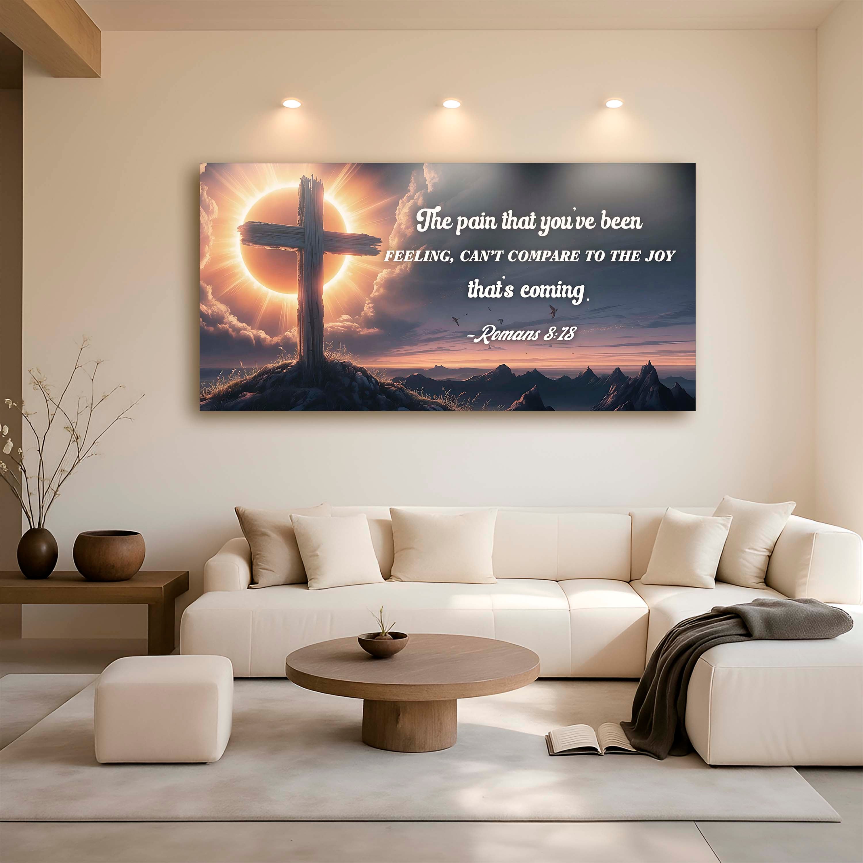 Romans 8:18 - The Joy That's Coming Faith Sign