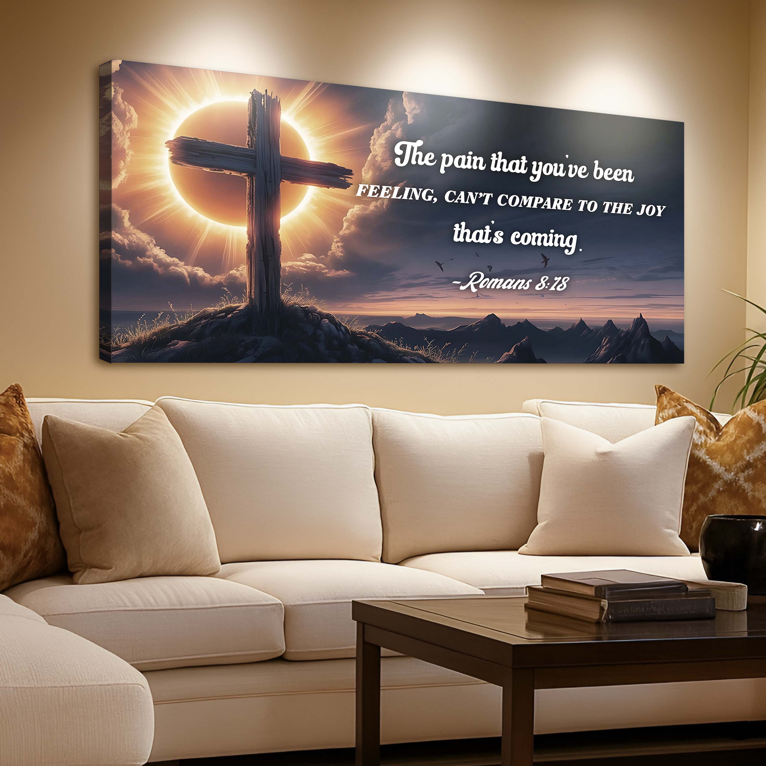 Romans 8:18 - The Joy That's Coming Faith Sign