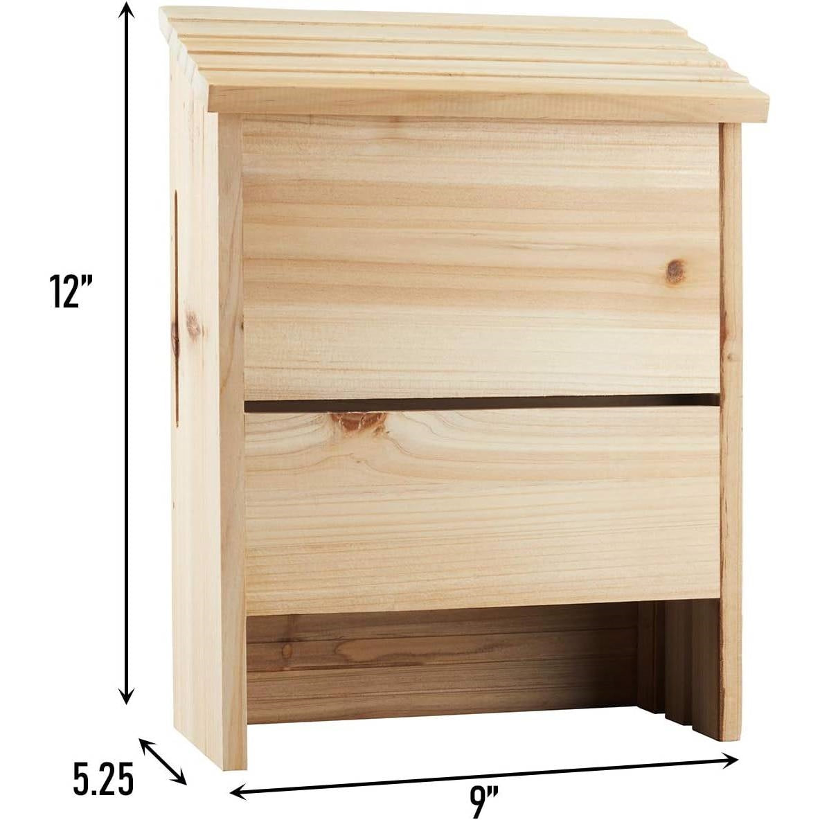 Outdoor Solid Cedar Wood Bat House - Holds up to 75 Bats-4
