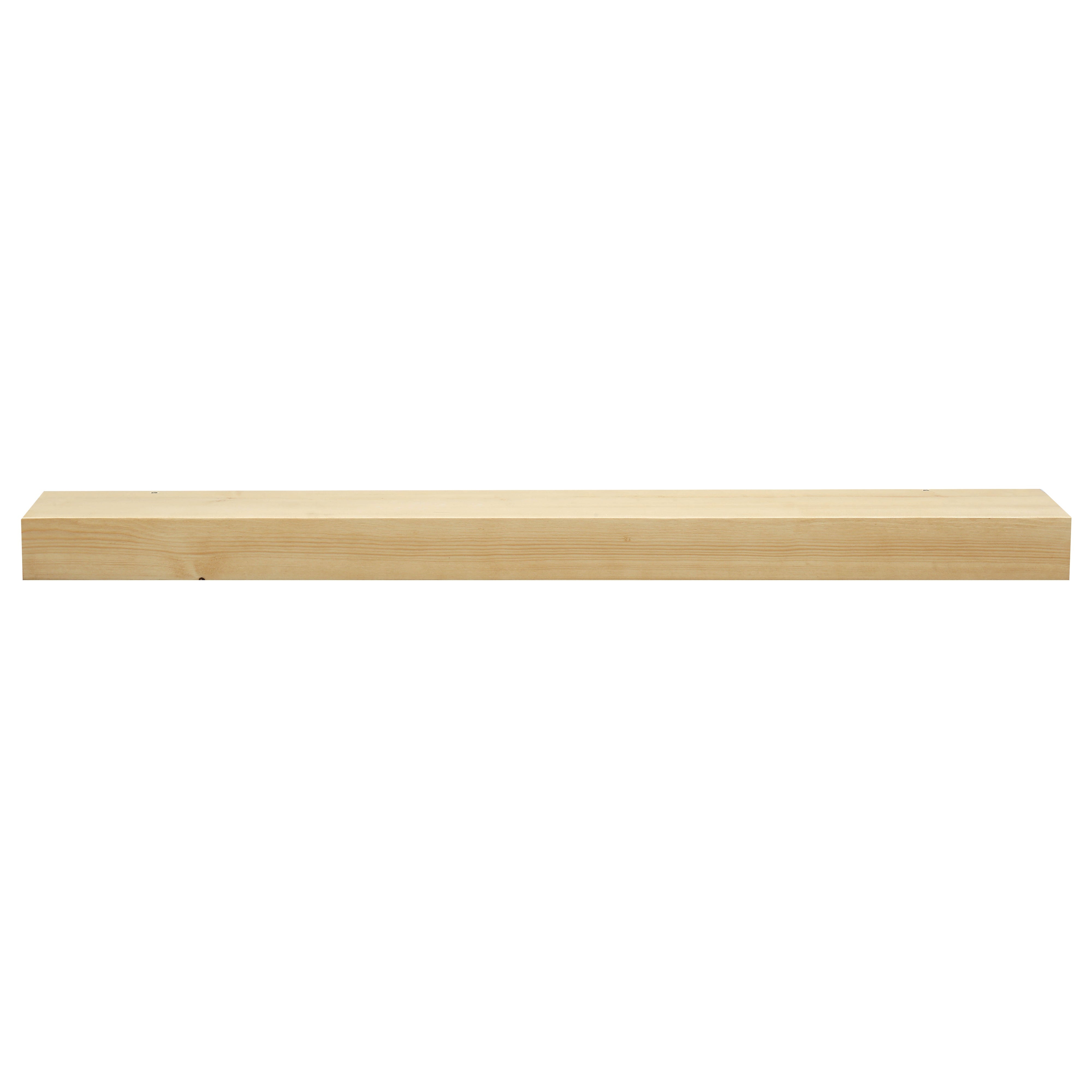 Smooth Solid Floating Timber Fireplace Mantel Shelf