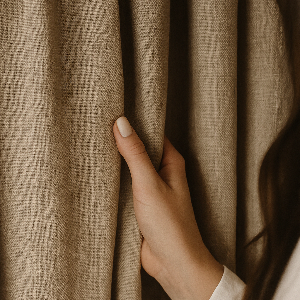 GOTS Certified Cotton Linen Curtains – 24 Colours – Light Filtering or 100% Blackout – Single or Pair - Custom Sizes-2