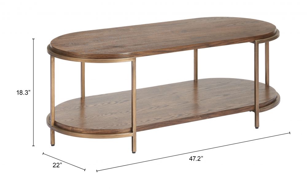 Niju Wood Top Oval Coffee Table