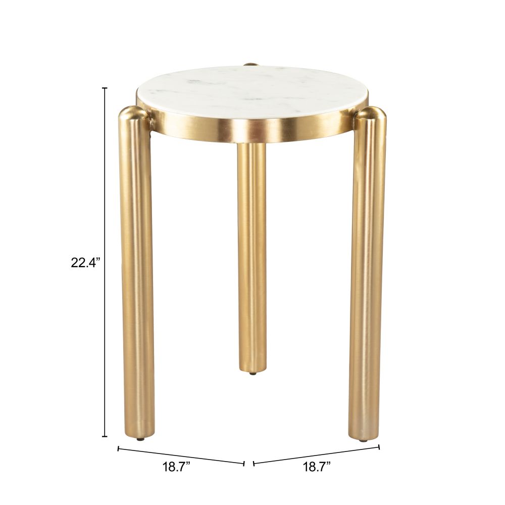 Noan Iron Frame Round Side Table