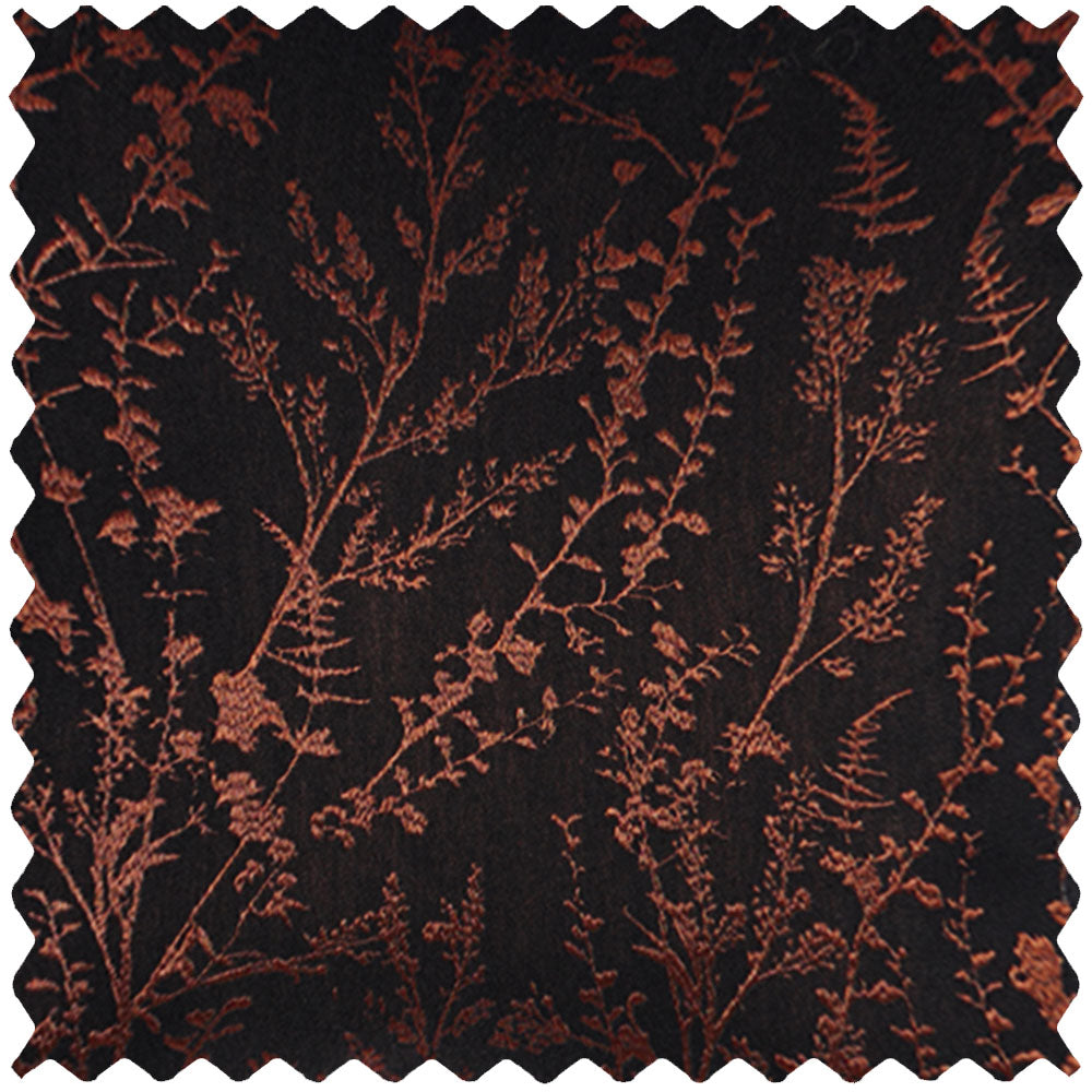 Noir Silky Botanical Jacquard Pillow Cover