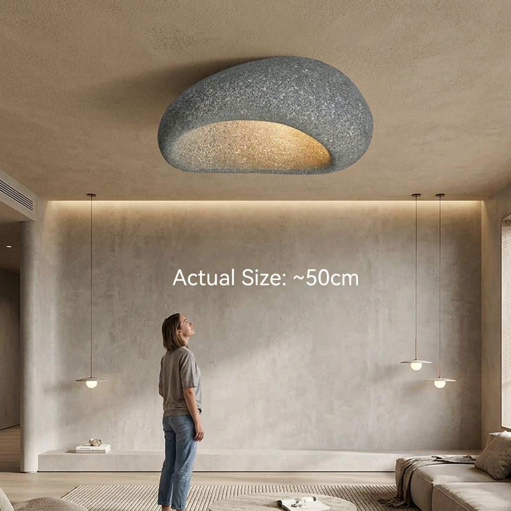 Wabi Sabi Minimalist Ceiling Light Modern Metal Flush Mount Lamp