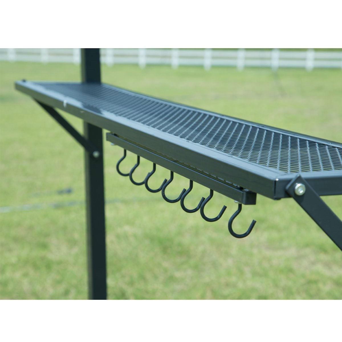 8-Ft x 5-Ft Steel Frame Outdoor Grill Gazebo with Vent Top Canopy - PRHOMZ