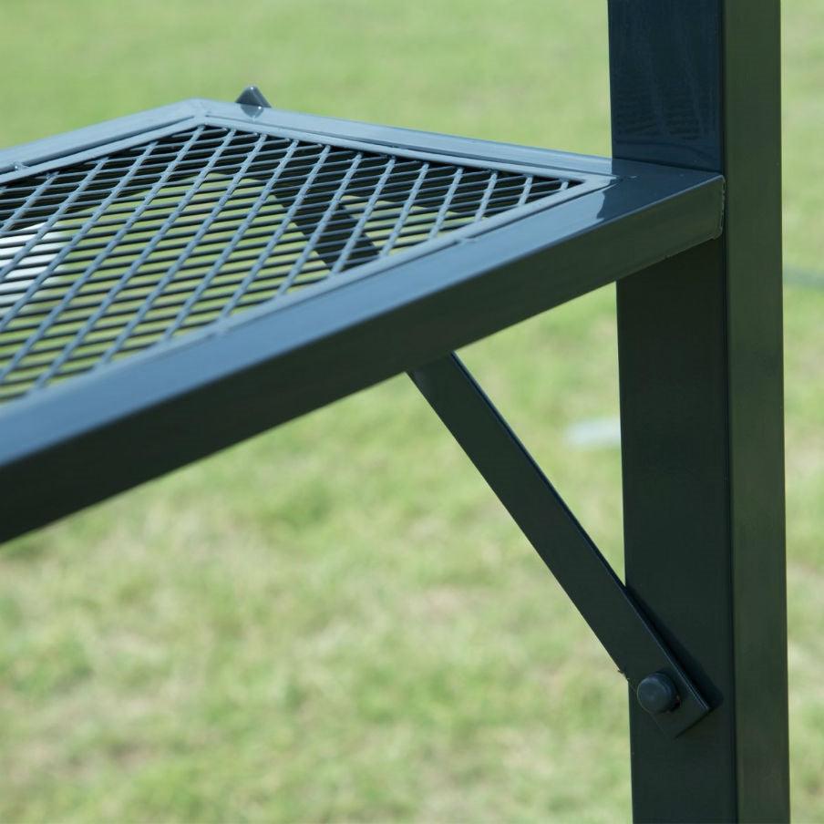 8-Ft x 5-Ft Steel Frame Outdoor Grill Gazebo with Vent Top Canopy - PRHOMZ