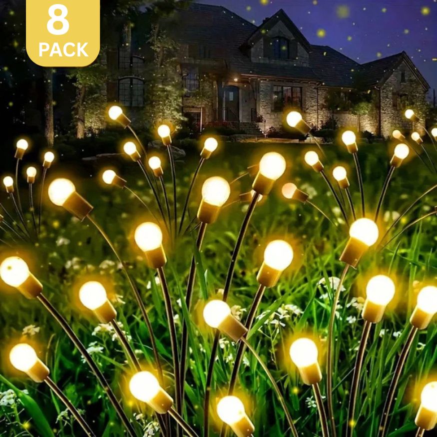 8-Pack 48LED Solar Firefly Lights, for Outdoors, Garden, Patio, Pathway, Backyard-0