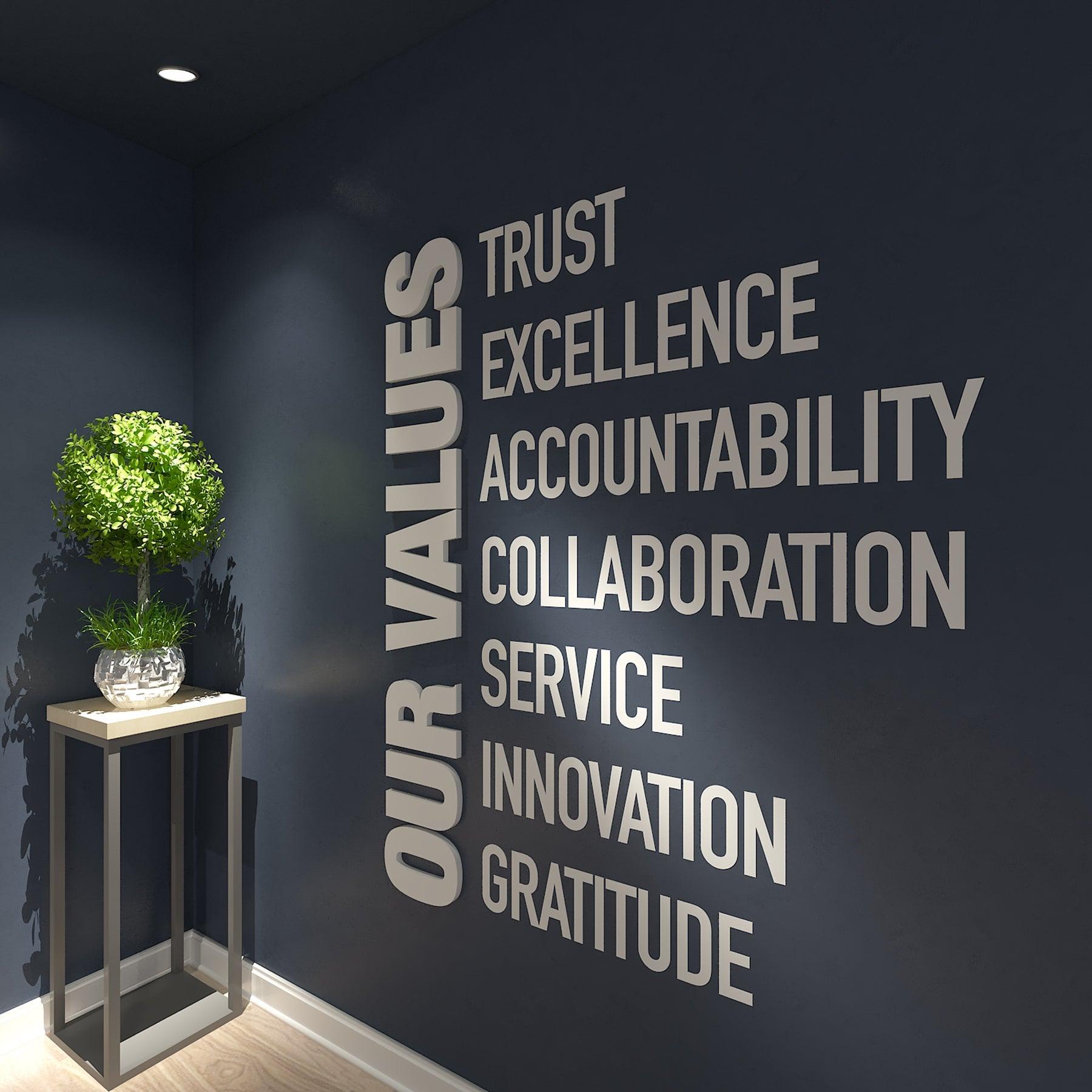 Our Values Office Decor - PRHOMZ