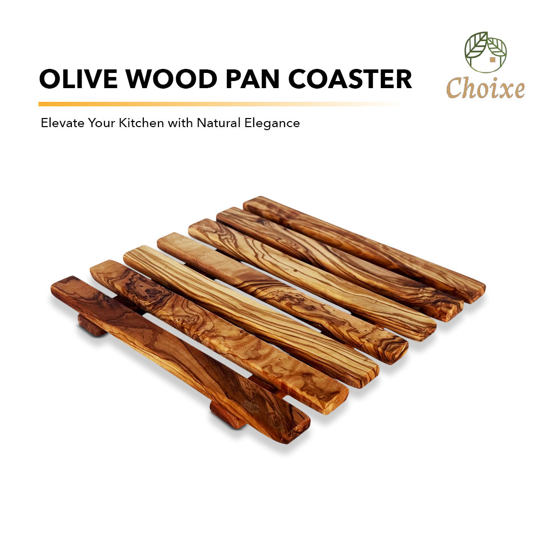 Olive Wood Pan Coaster Trivet