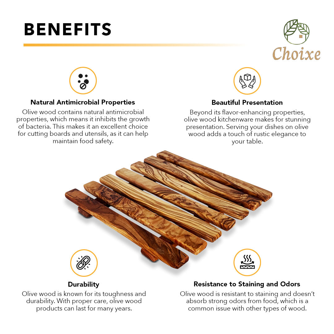 Olive Wood Pan Coaster Trivet