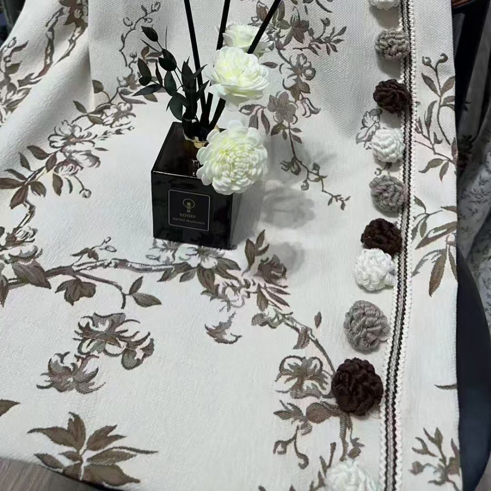 Ophelia Green Subtle Floral Leaf Curtains