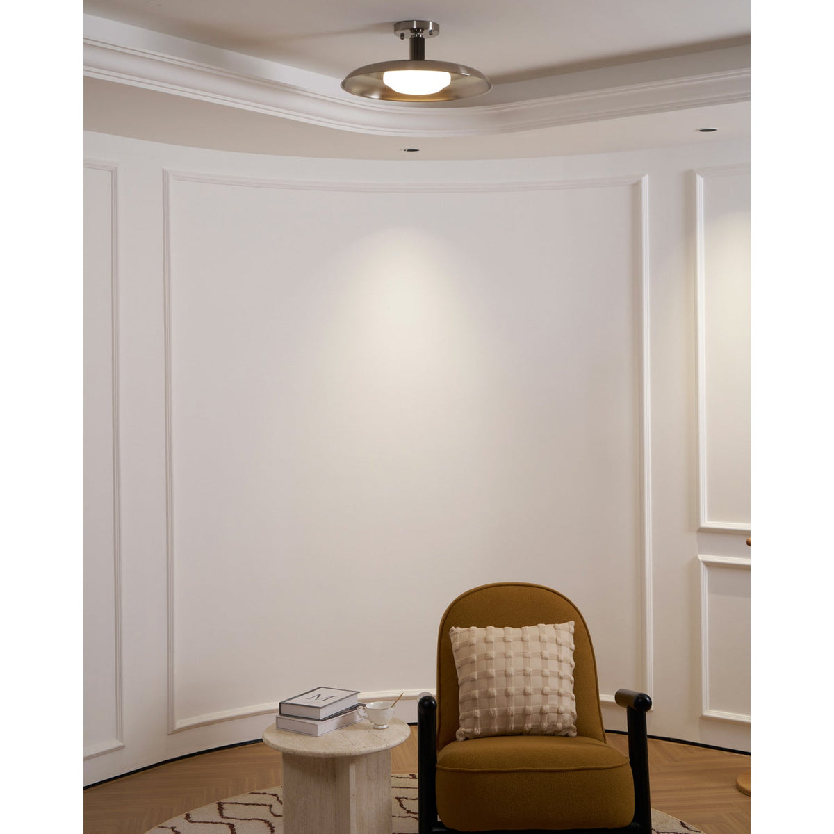 Flat-Panel Iron Ceiling Light with Warm Dimming | Flush Mount for Low Ceilings