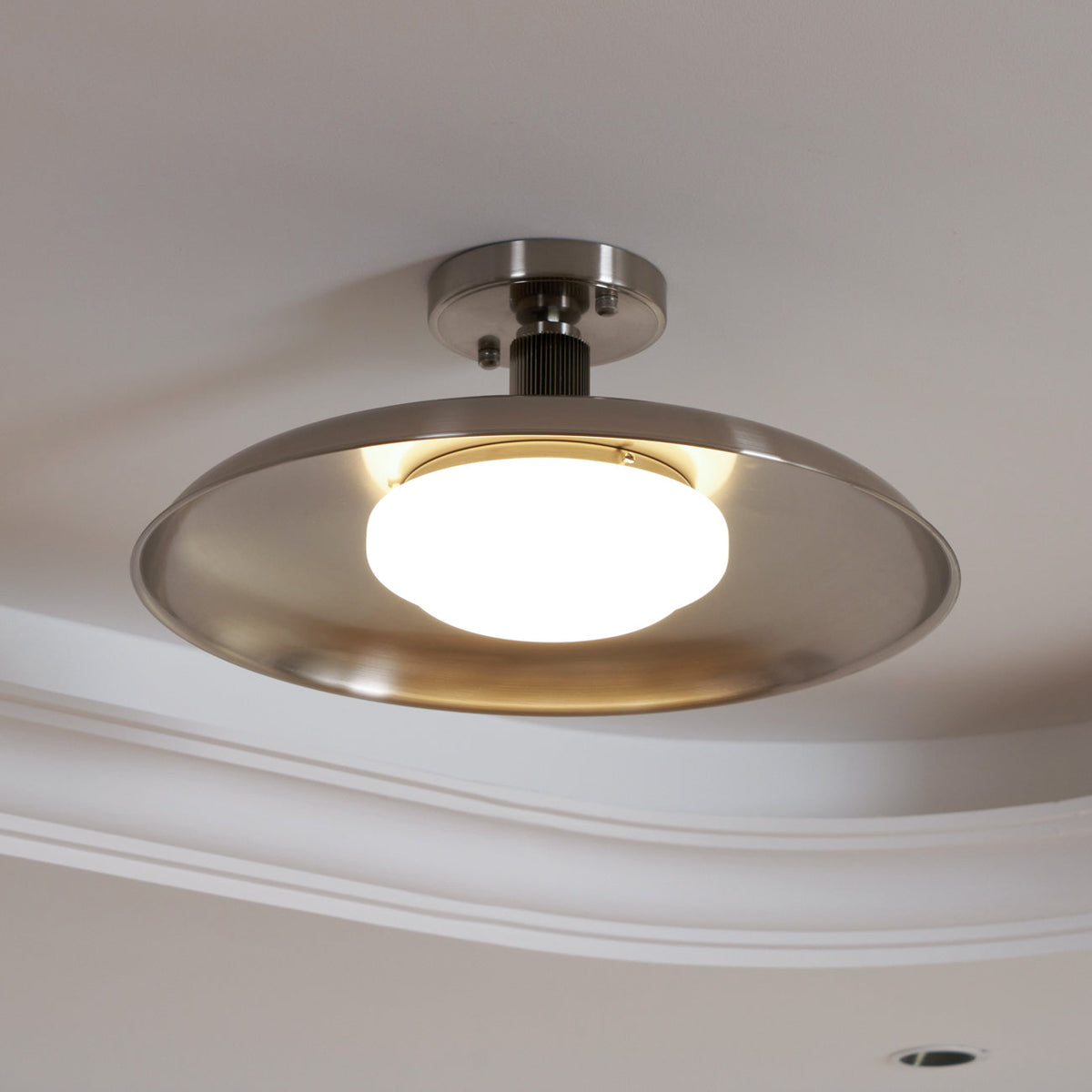 Flat-Panel Iron Ceiling Light with Warm Dimming | Flush Mount for Low Ceilings