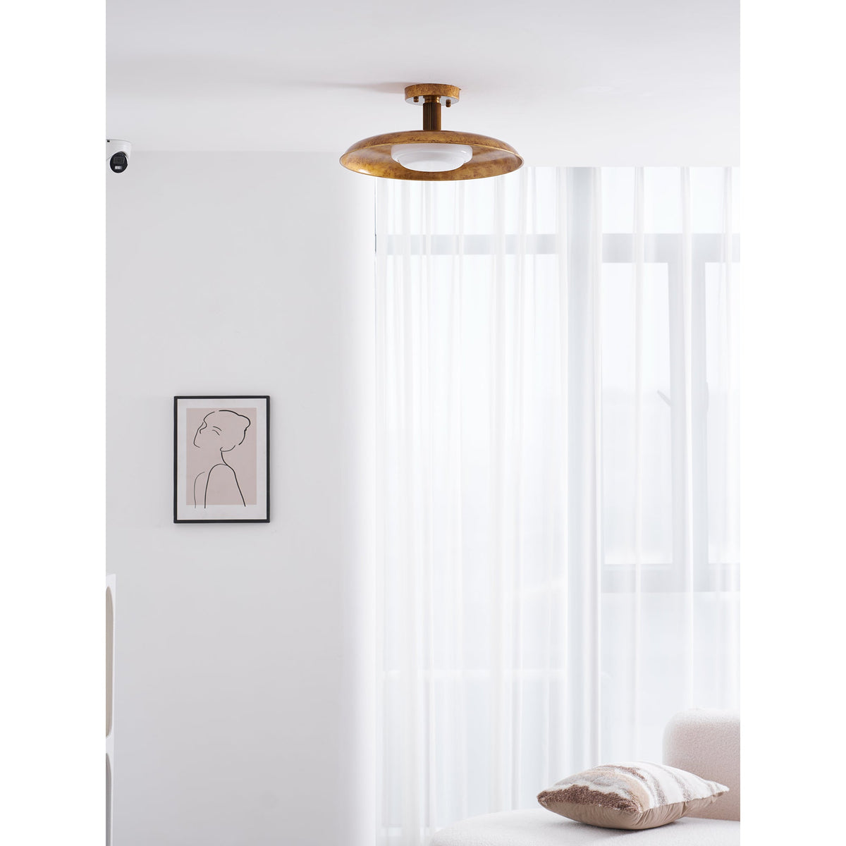 Flat-Panel Iron Ceiling Light with Warm Dimming | Flush Mount for Low Ceilings