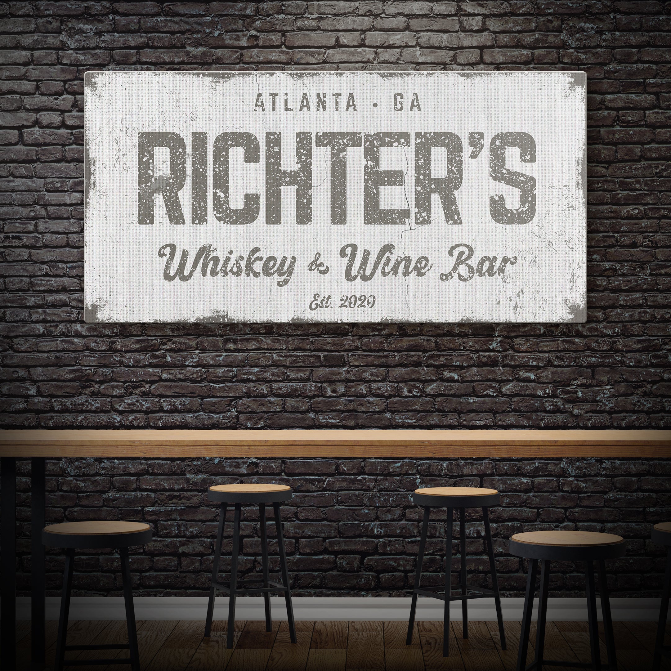 Whiskey And Wine Bar Sign