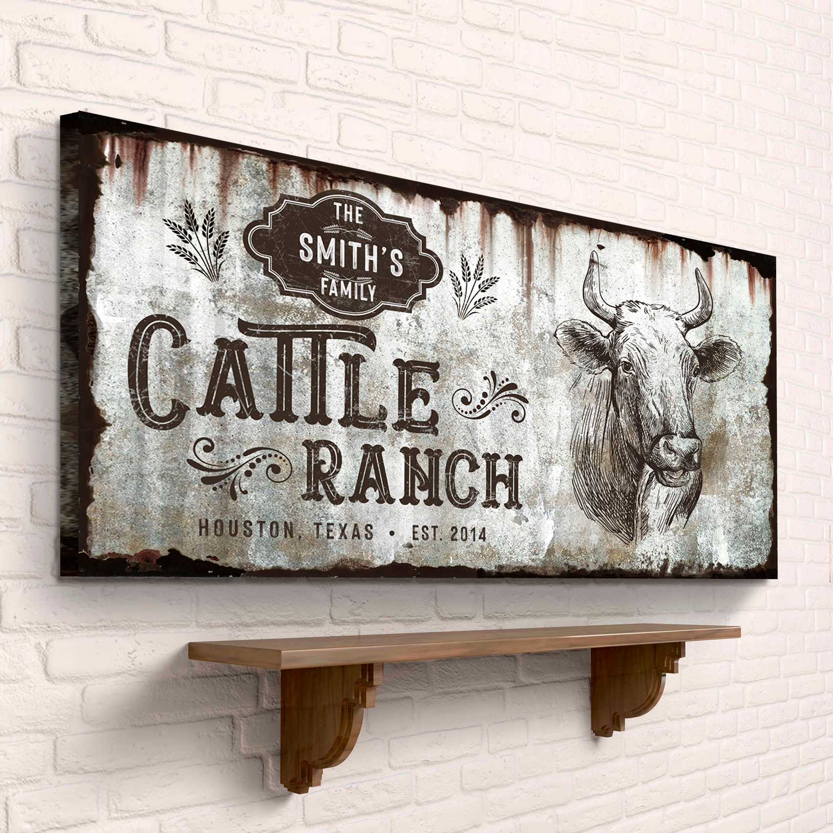 Vintage Cattle Ranch Sign