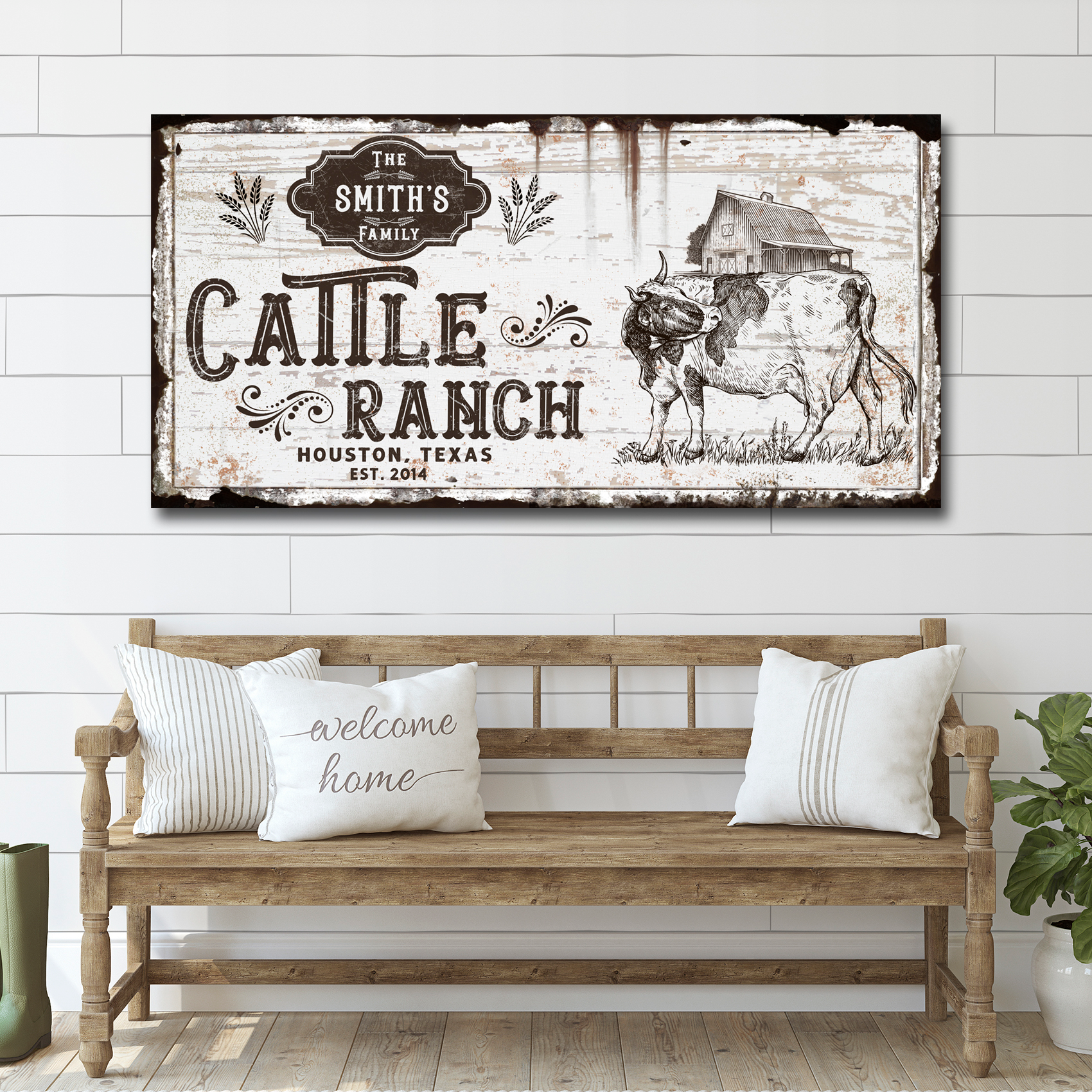Vintage Cattle Ranch Sign