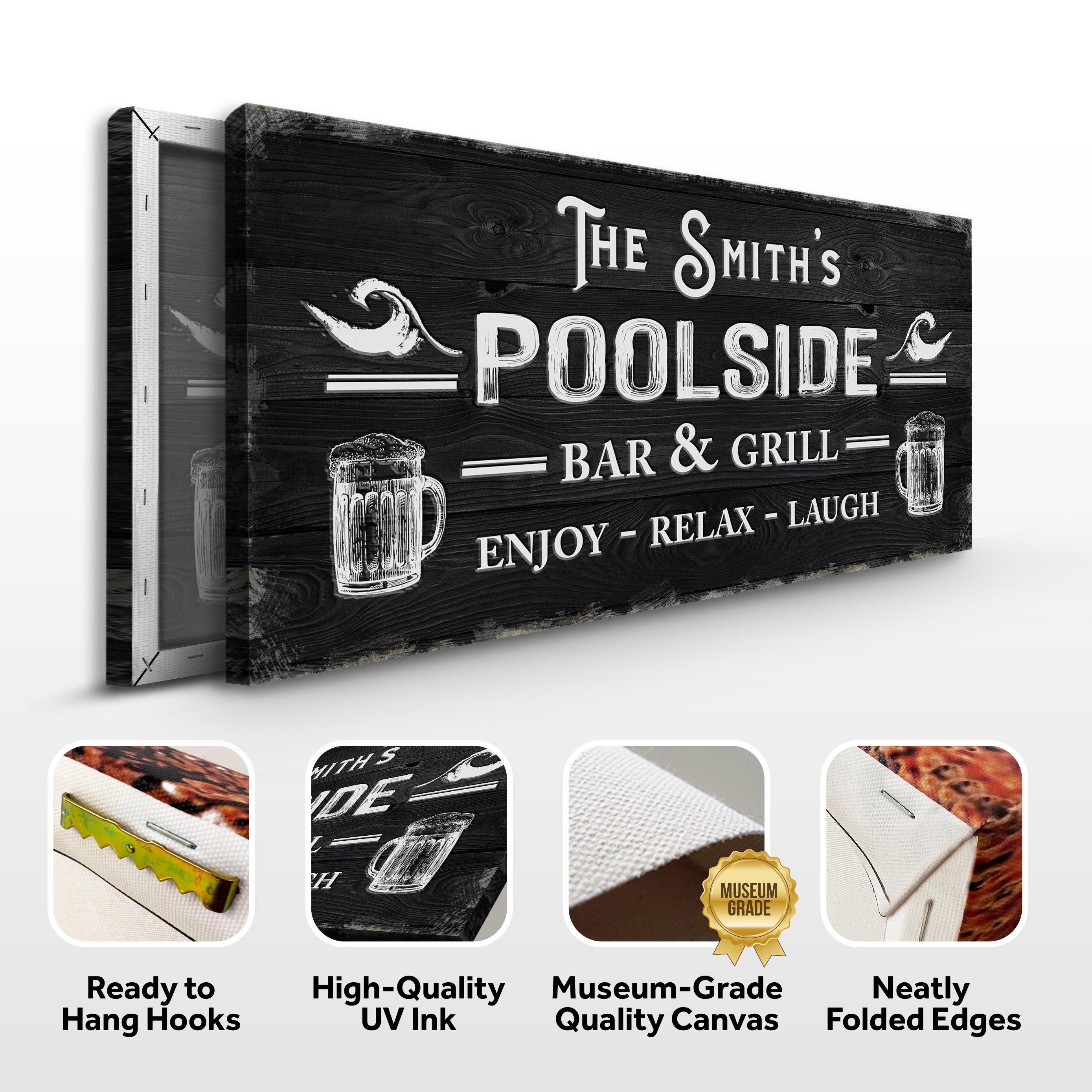 Personalized Poolside Bar And Grill Sign III