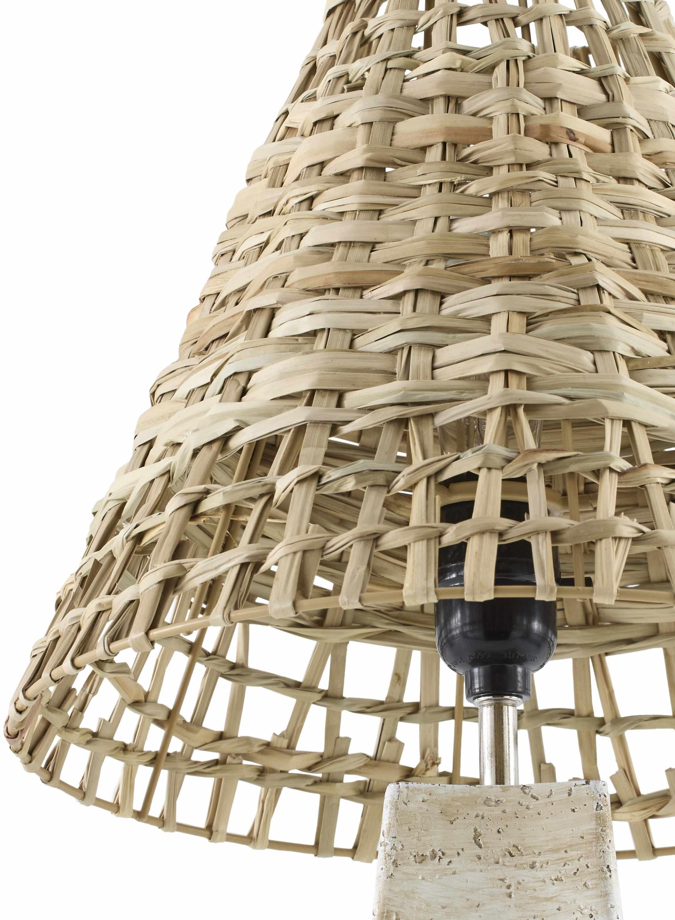 Palwancha Rattan Travertine Table Lamp - PRHOMZ