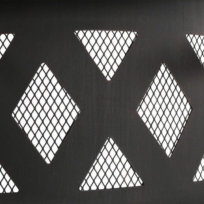 Weather Resistant Steel Wood Burning Fire Pit with Spark Screen - PRHOMZ