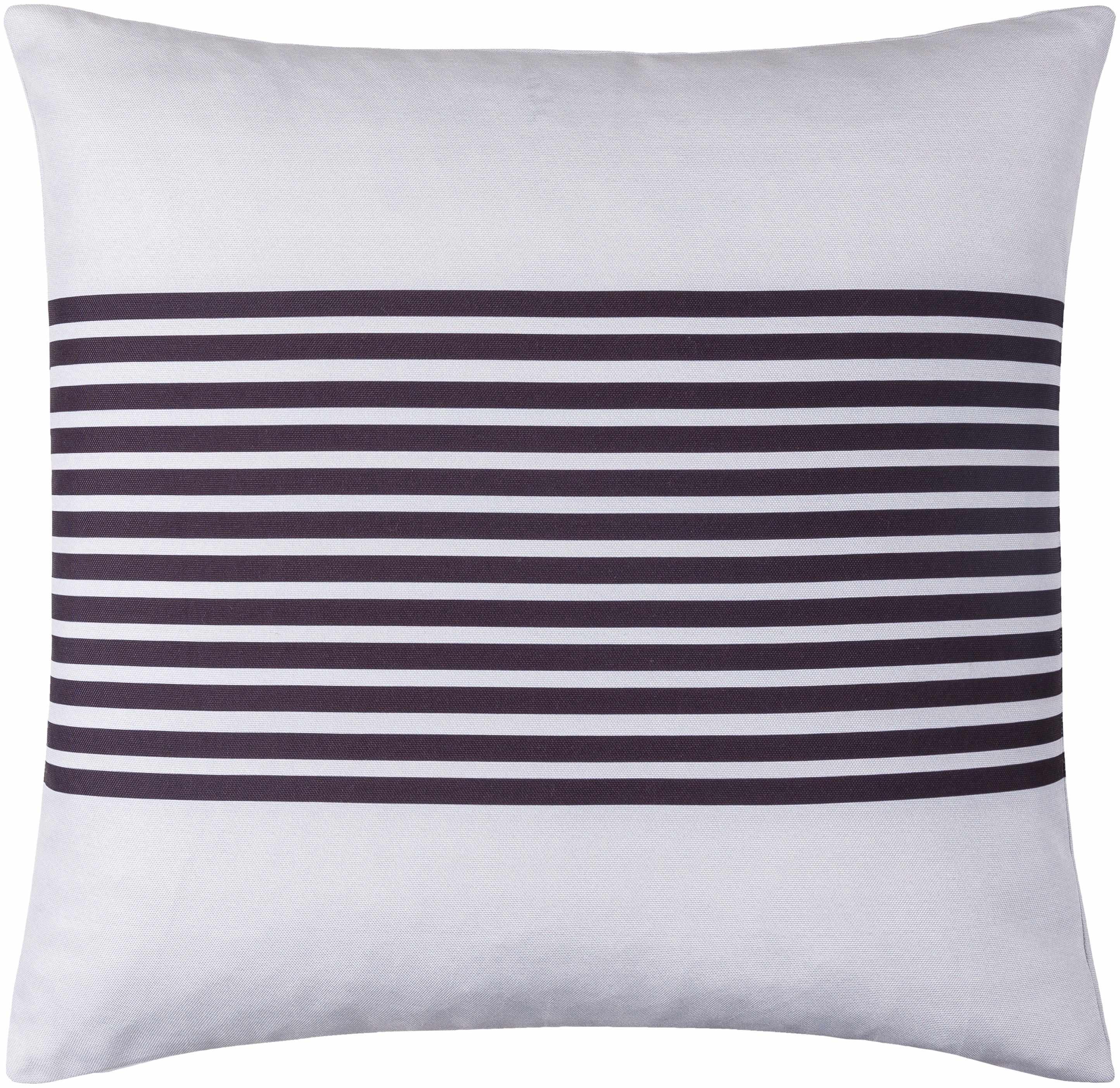 Aliyus Black Striped White Throw Pillow - PRHOMZ