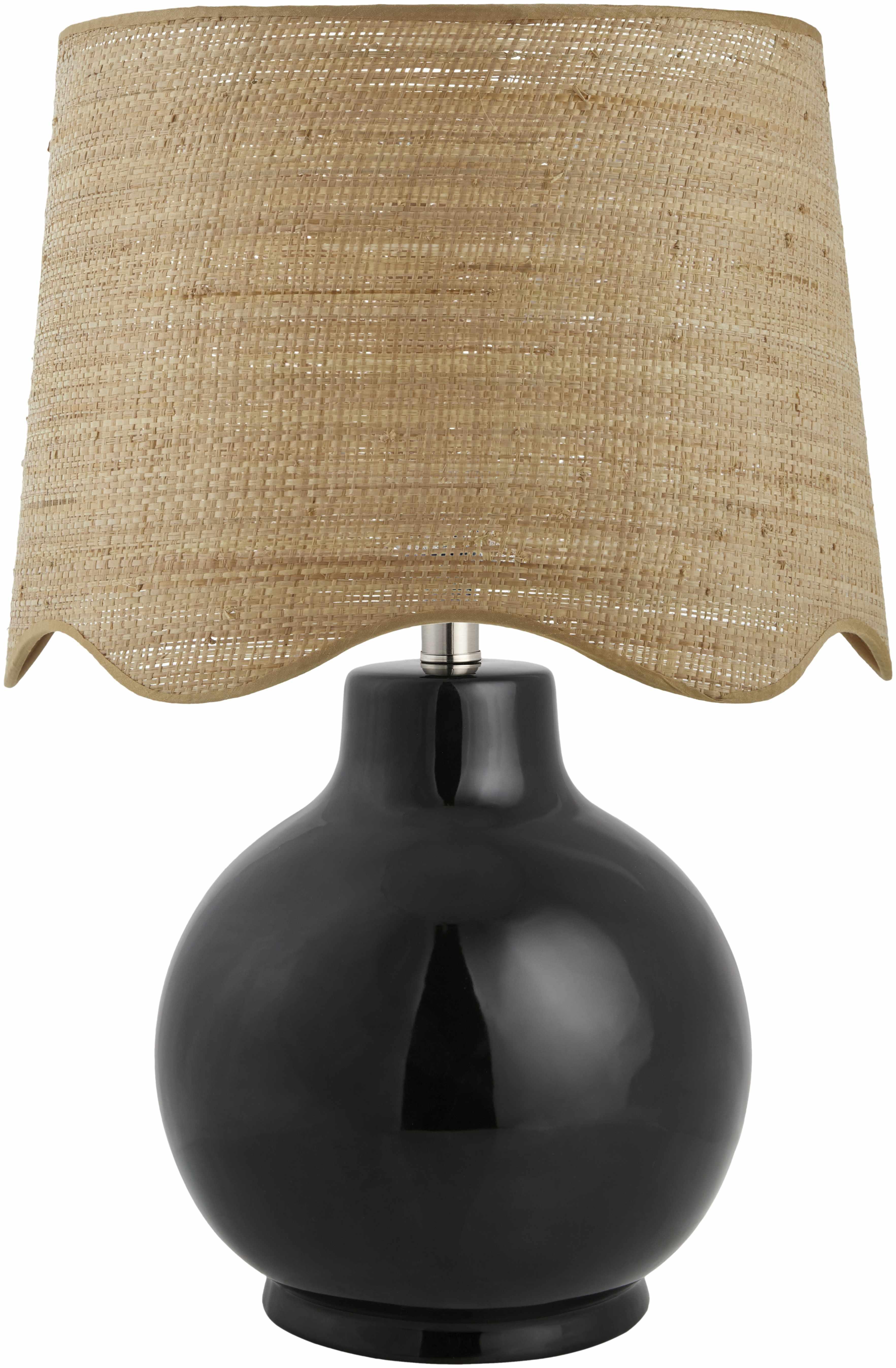 Pojezerje Black Rattan Table Lamp - PRHOMZ