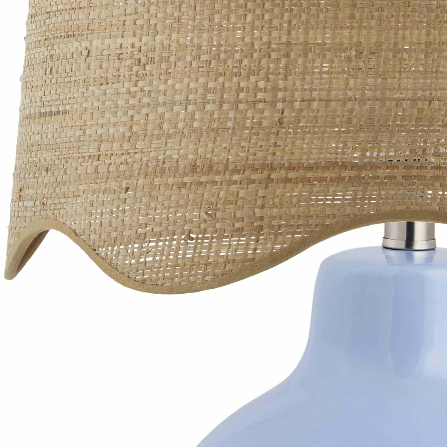Pojezerje Blue Rattan Table Lamp-2